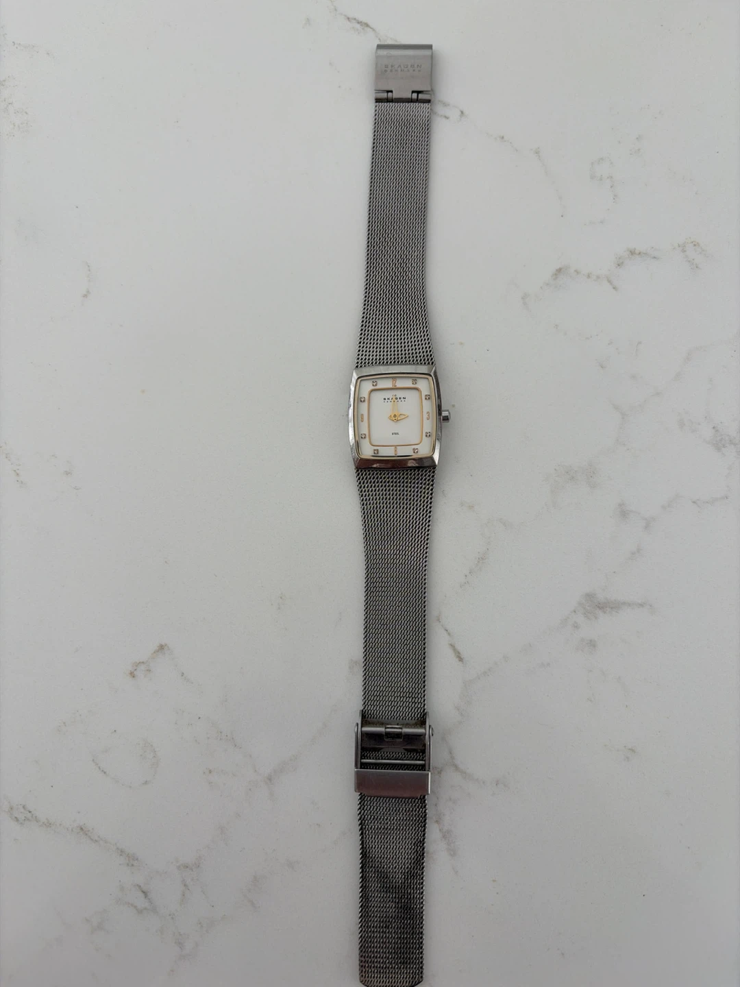 Skagen Denmark Stainless Steel Mesh Band Quartz Watch