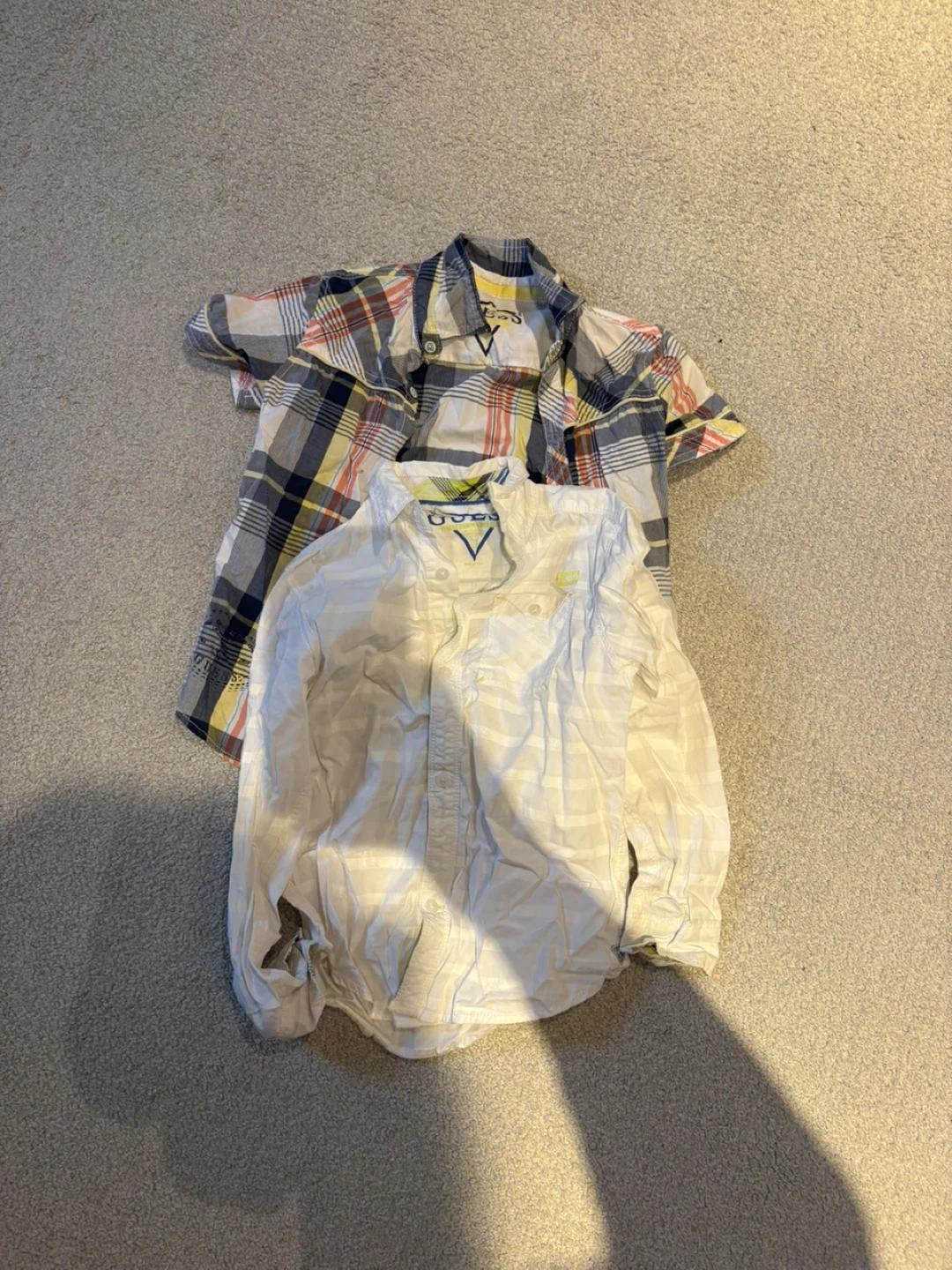 Guess Kids Button-Up Shirts (2) Size 6-7