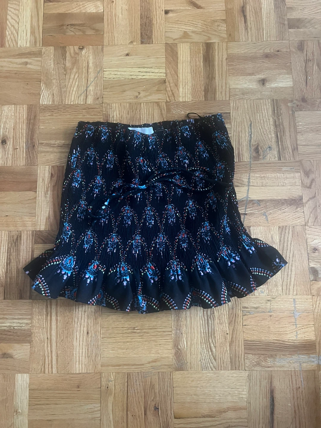 EN CRÈME Smocked Mini Skirt Size S