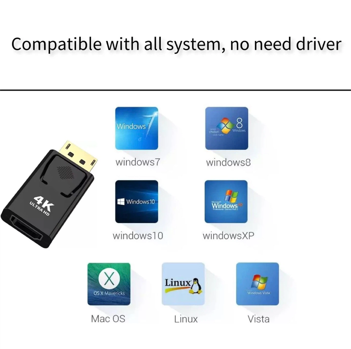 4K Ultra HD DisplayPort to HDMI Adapter - photo 5