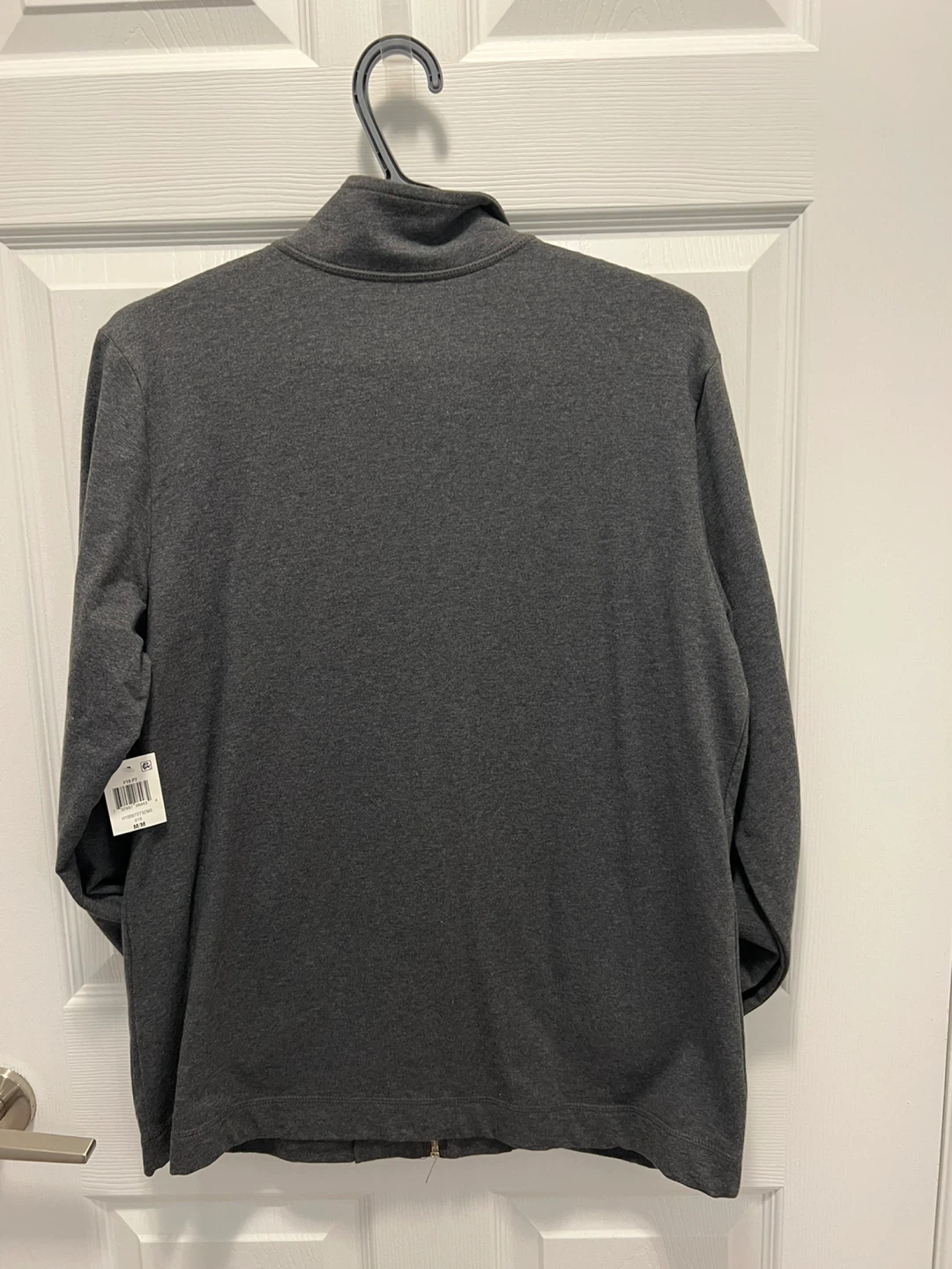 Karen Scott Sport Charcoal Grey Full Zip Jacket - Size Medium - photo 2