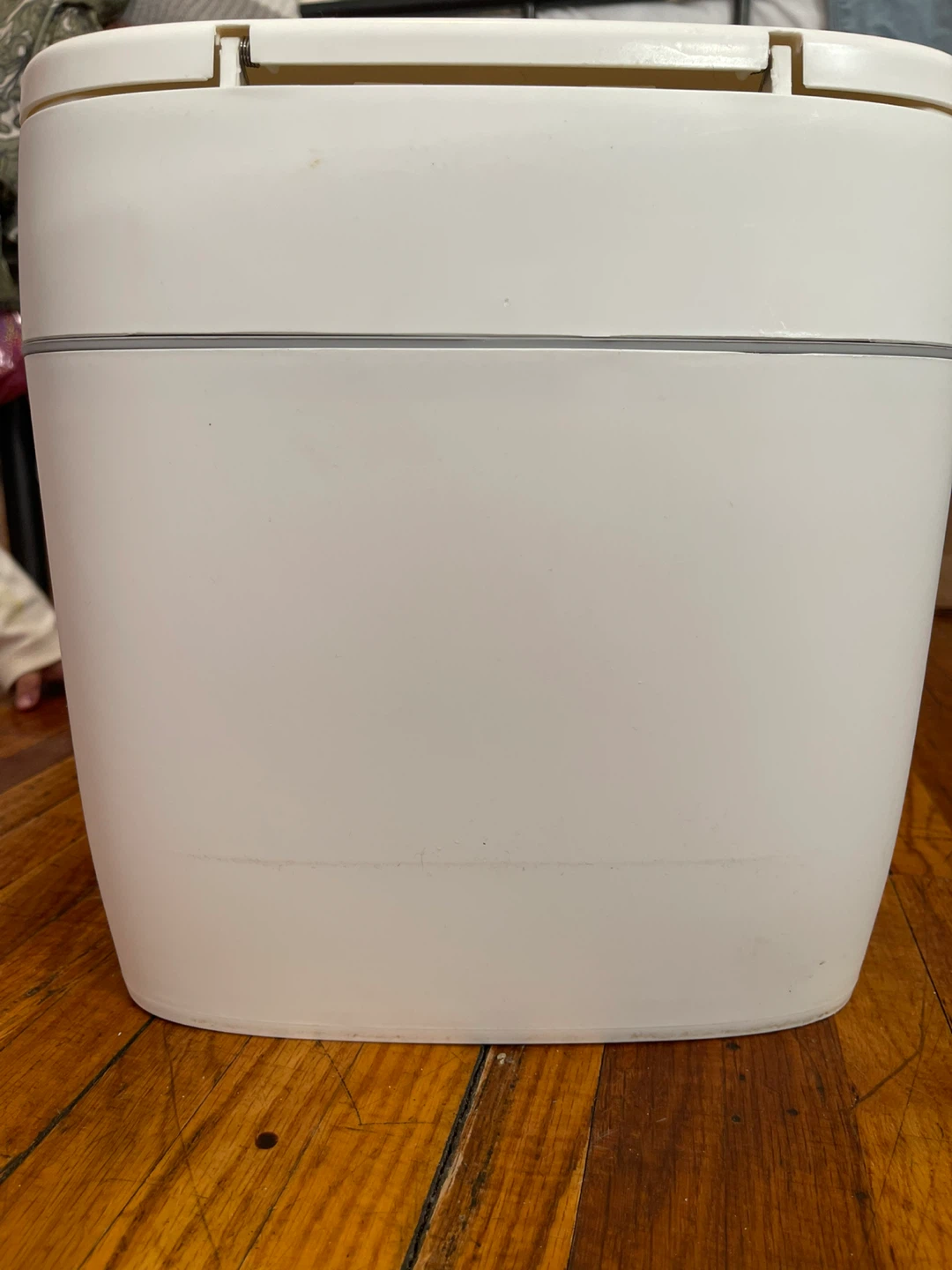 White middle size Trash Can .