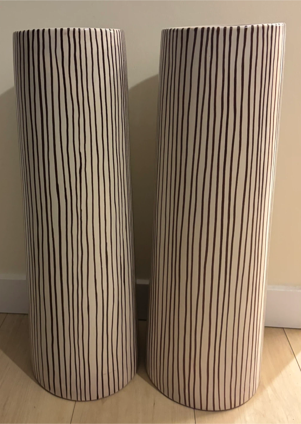 Pottery Barn -Pair of Decorative Cylindrical Vases