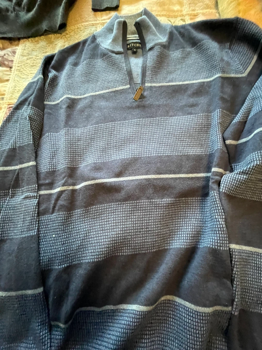 RITCHIE Men's 1/4 Zip Sweater size small - photo 2