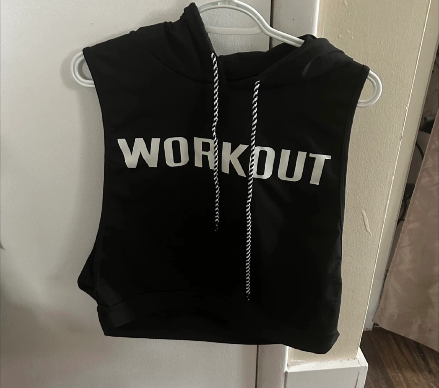Workout Sleeveless Hoodie - Black