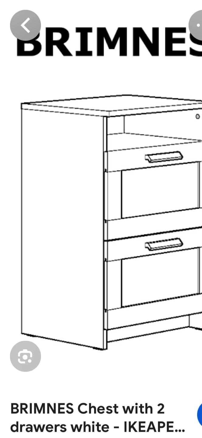 IKEA BRIMNES 2-drawer chest white - photo 4