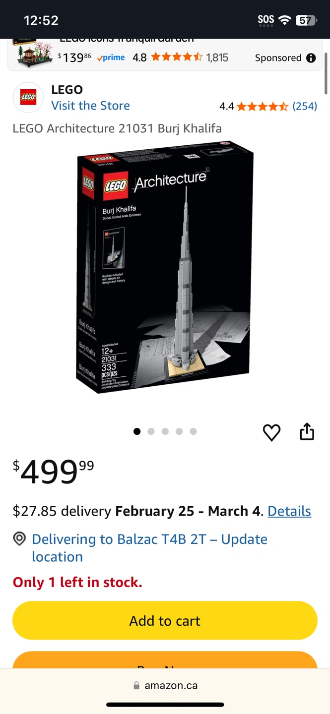 LEGO Burj Khalifa Set