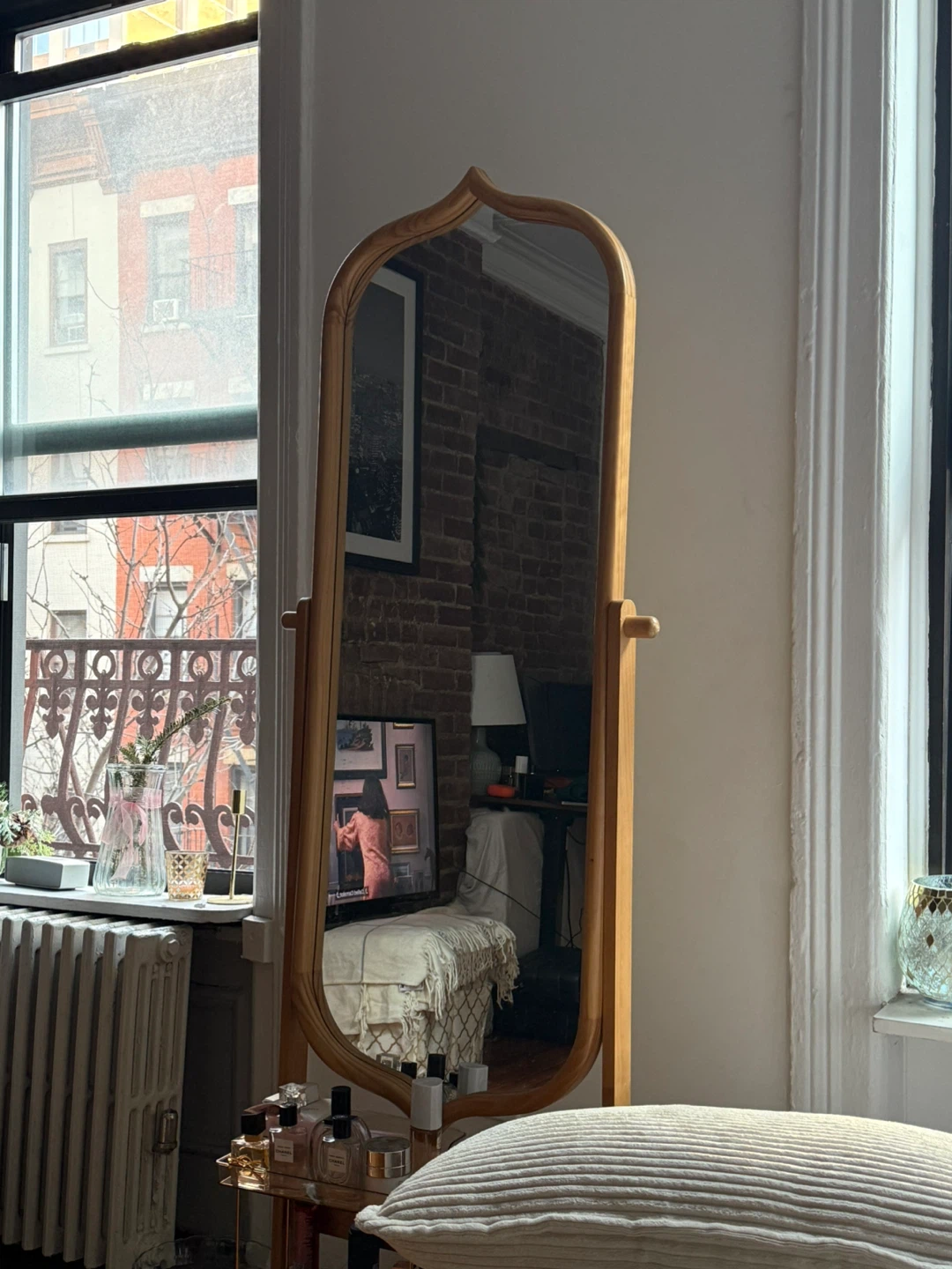 Wooden Arch Full Length Standing Mirror - photo 2