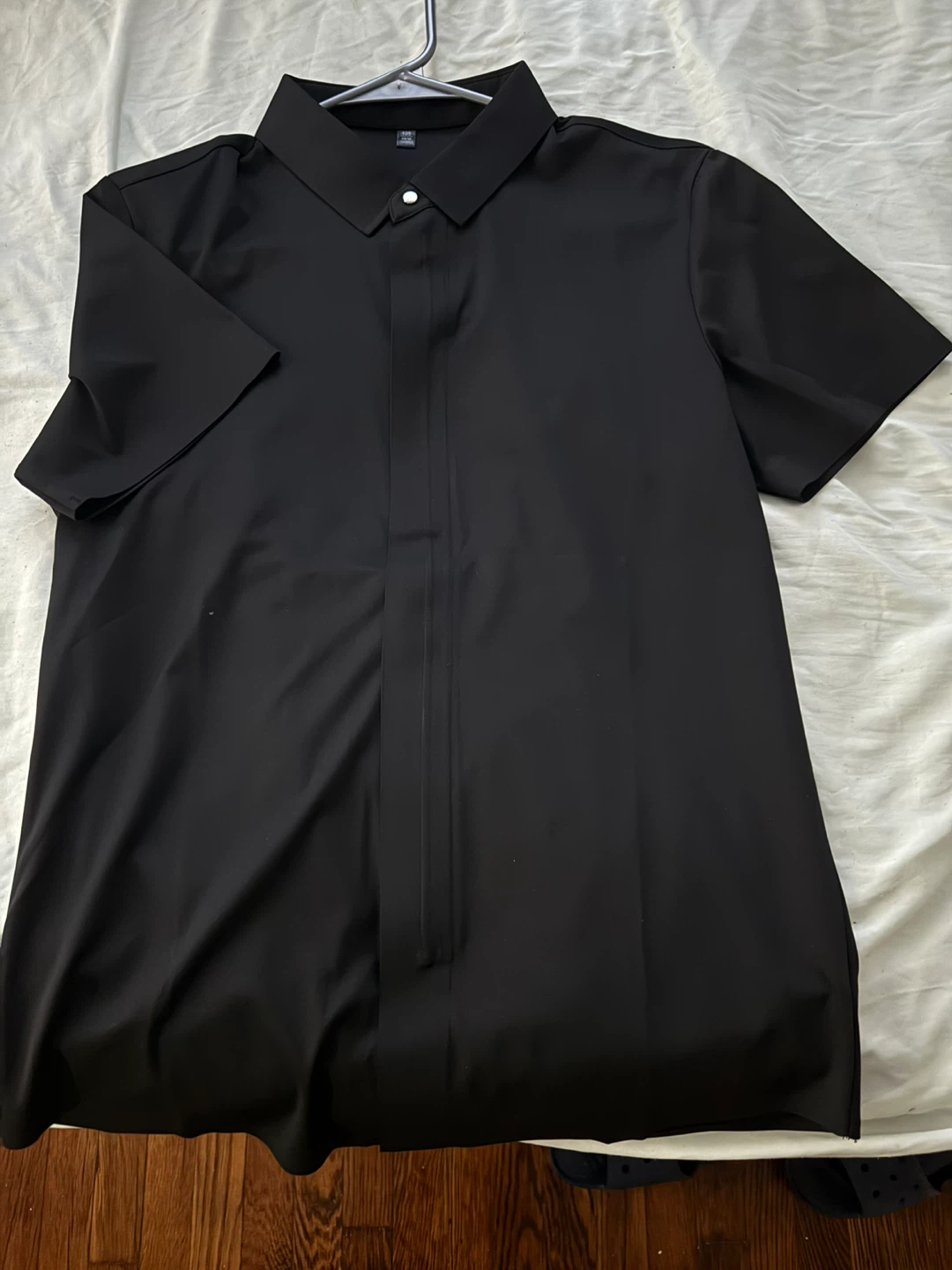 OUSHIKENFEI Black Short Sleeve Button-Up Shirt - photo 4