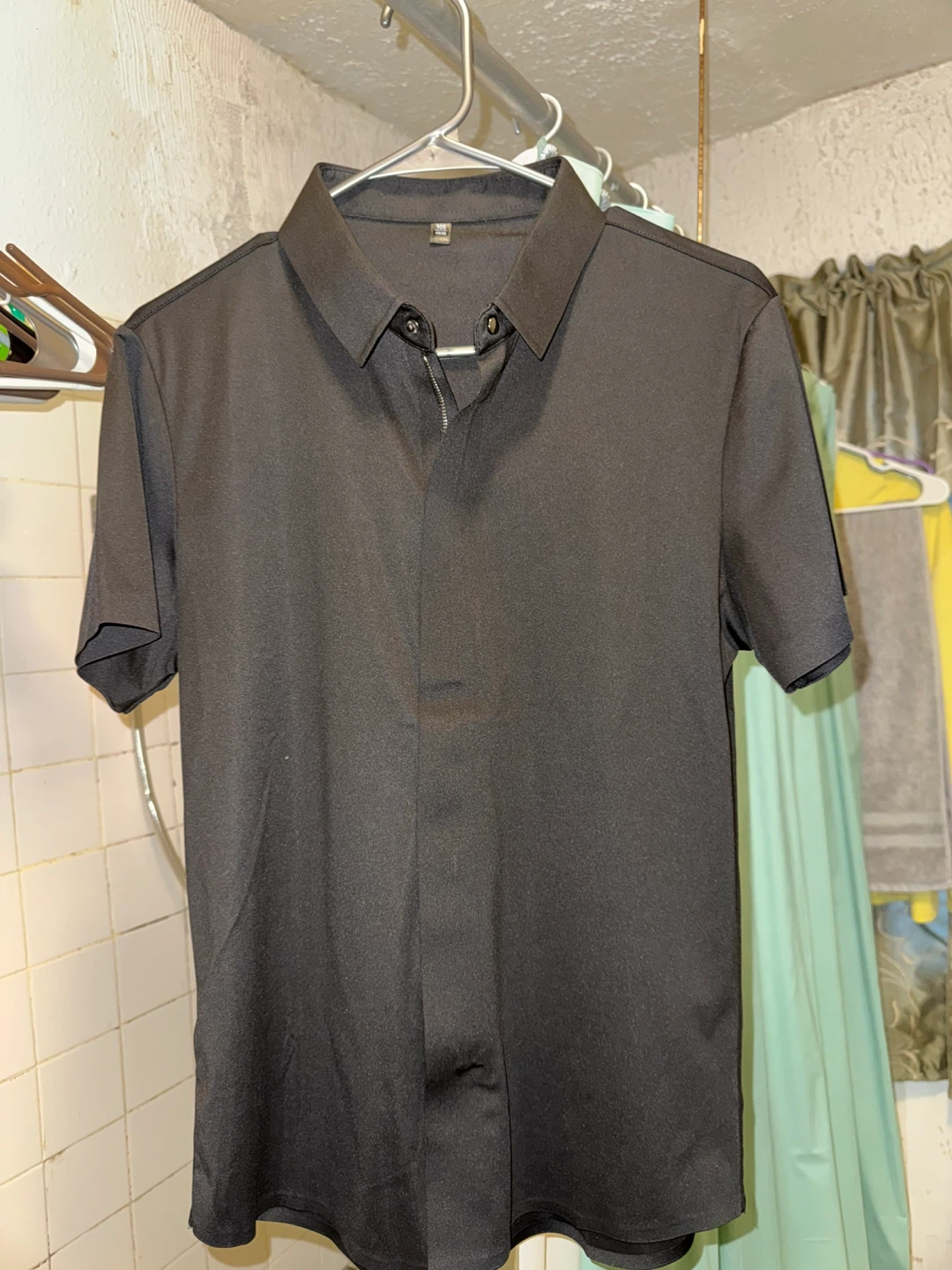 OUSHIKENFEI Black Short Sleeve Button-Up Shirt - photo 3