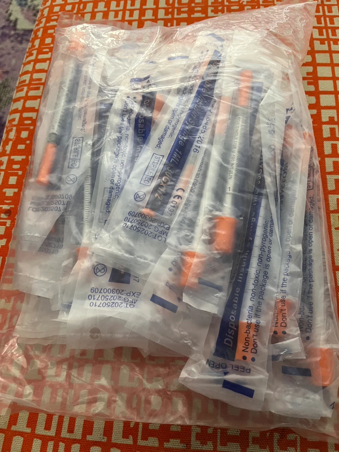 Disposable Insulin Syringes 1mL 30G x 1/2" - 30 Count