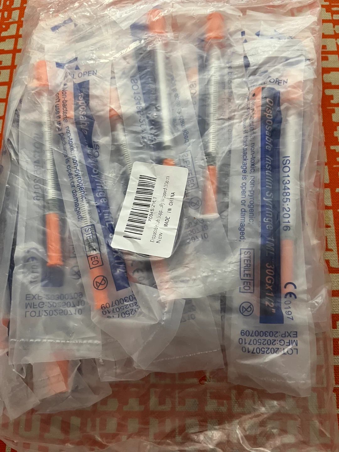 Disposable Insulin Syringes 1mL 30G x 1/2" - 30 Count - photo 2