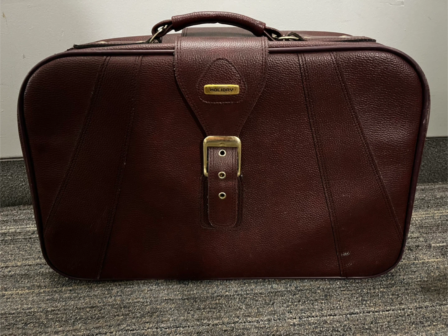 Holiday Luggage - Vintage Brown Travel Suitcase