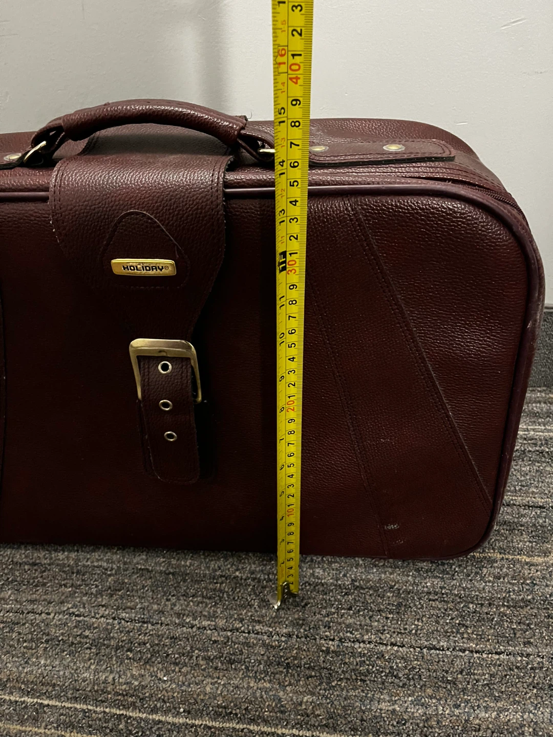 Holiday Luggage - Vintage Brown Travel Suitcase - photo 3