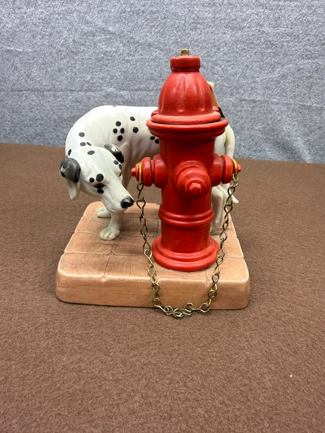 Dalmatian Dog and Fire Hydrant Figurine