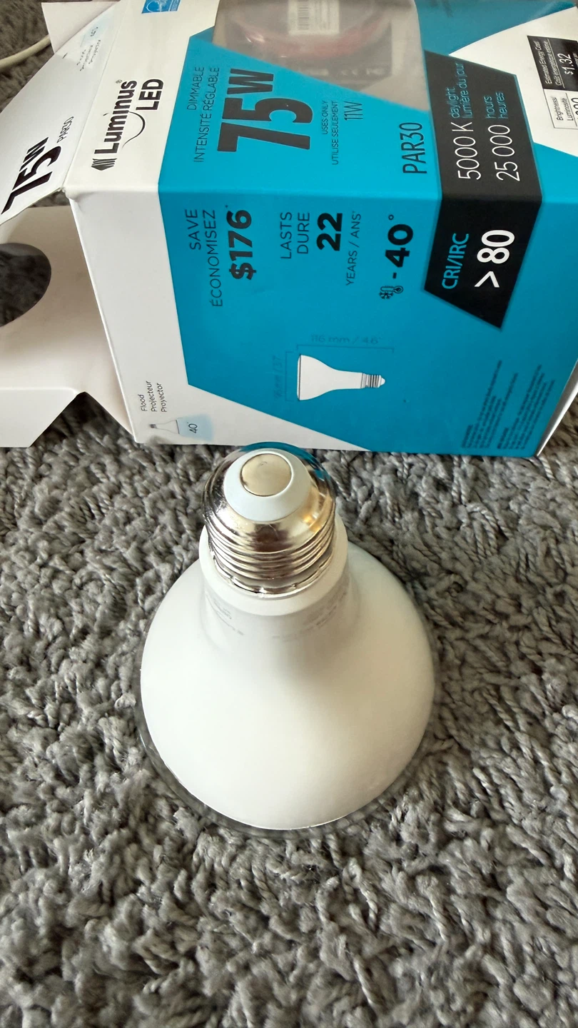 Luminus LED PAR30 Flood Light Bulb 75W 5000K Daylight - photo 4