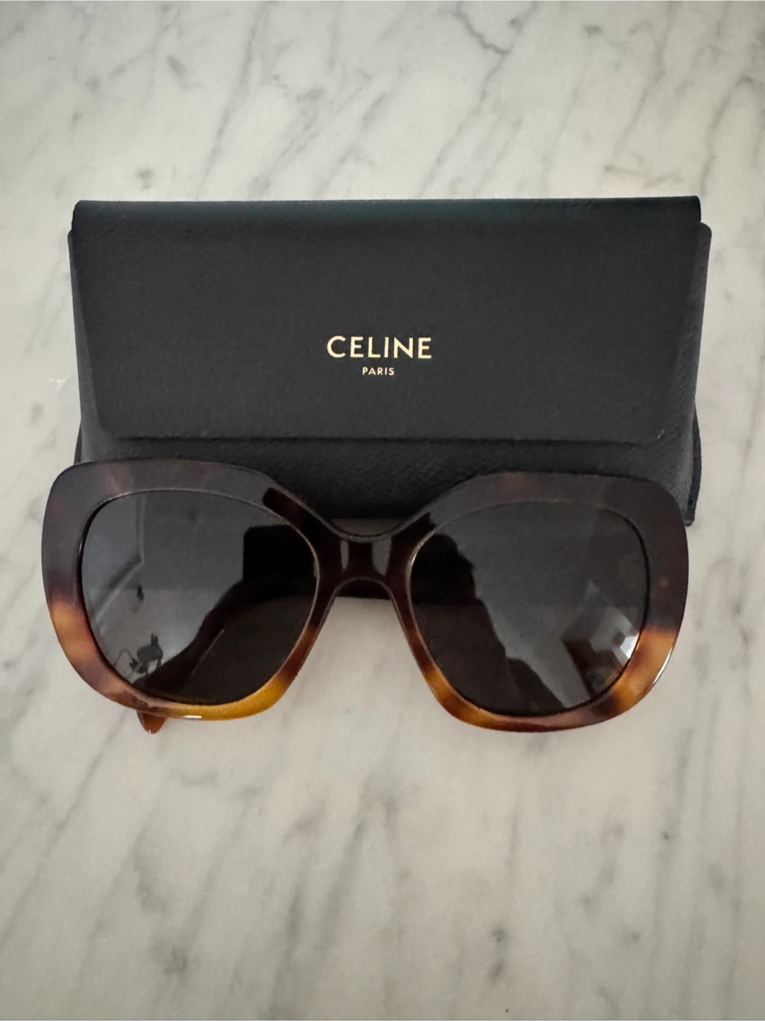 CELINE PARIS Tortoise Shell Sunglasses