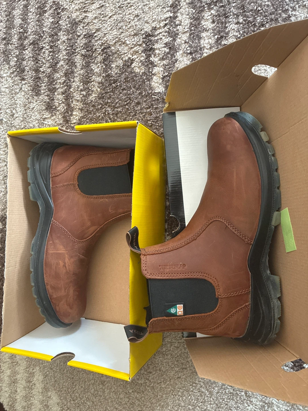 Terra Murphy Men's Brown Leather Work Boots