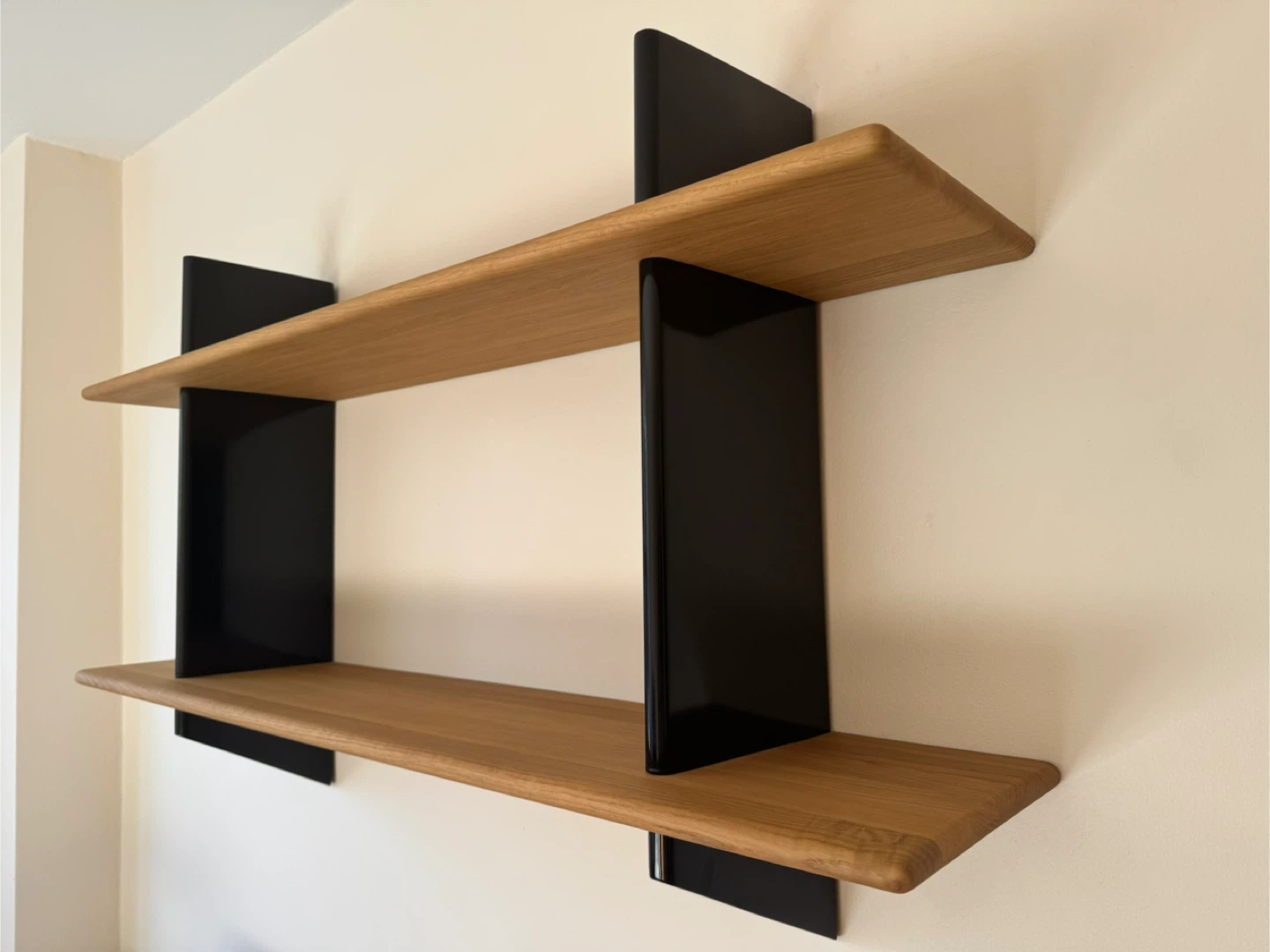 Floating Wall Shelf - Vitra, Jean Prouve, Oak and Black - photo 2