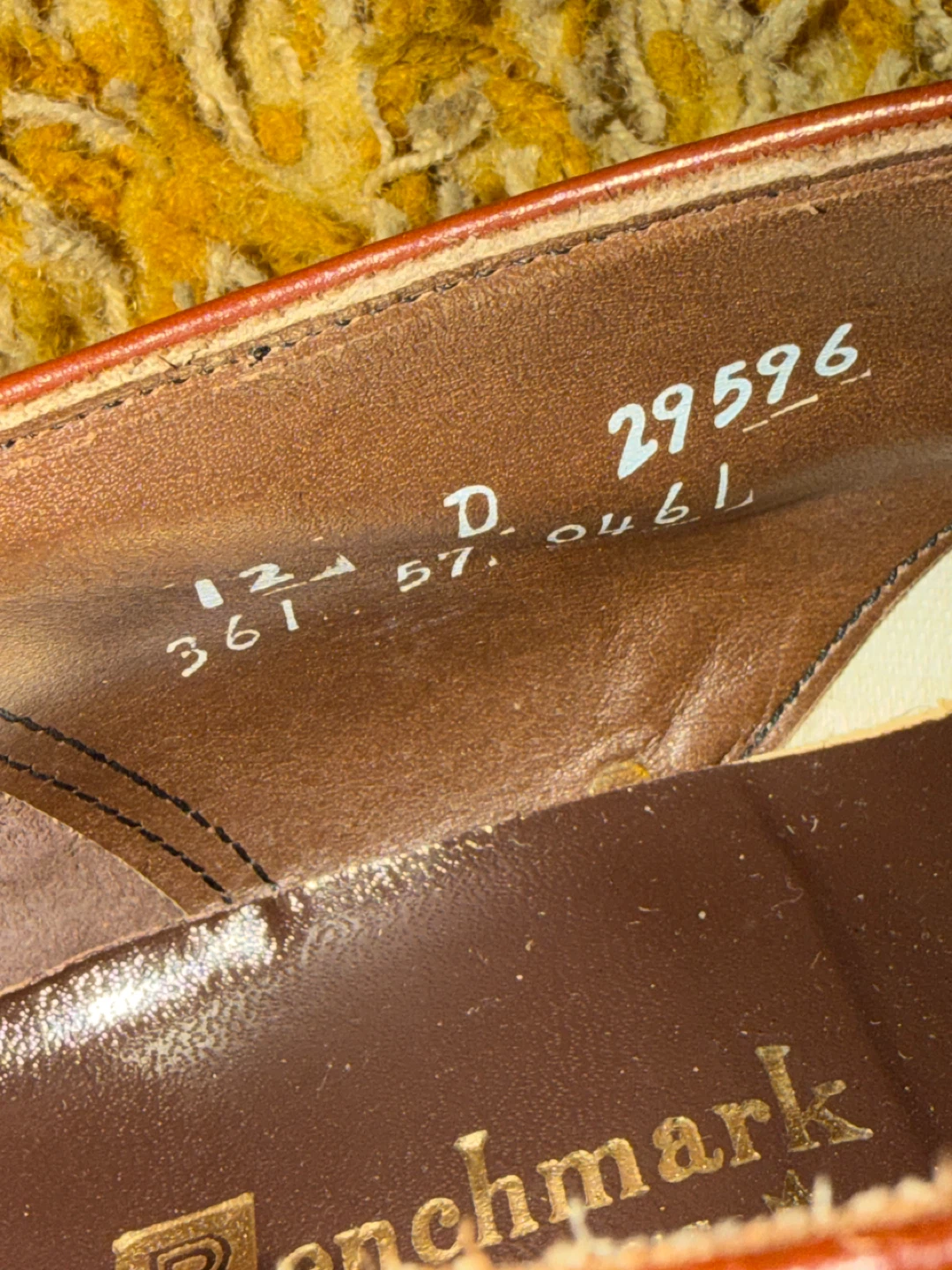Benchmark Men's Brown Leather Loafer Shoes - photo 5