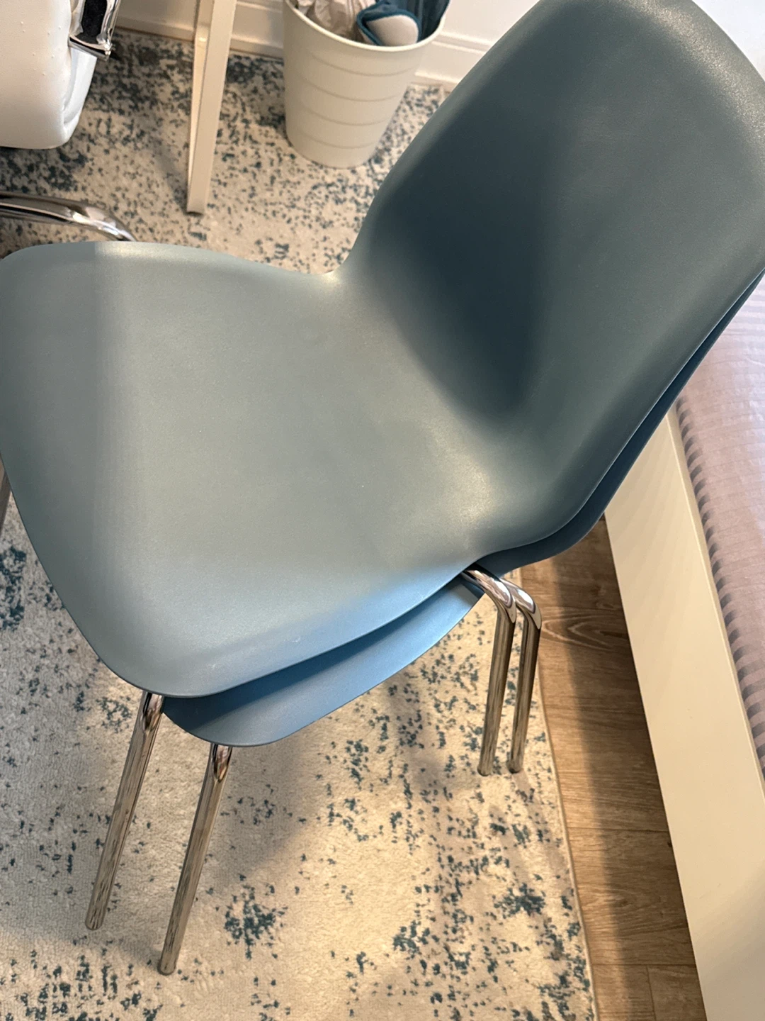 $5 for both two ikea skalsta blue chair - photo 3