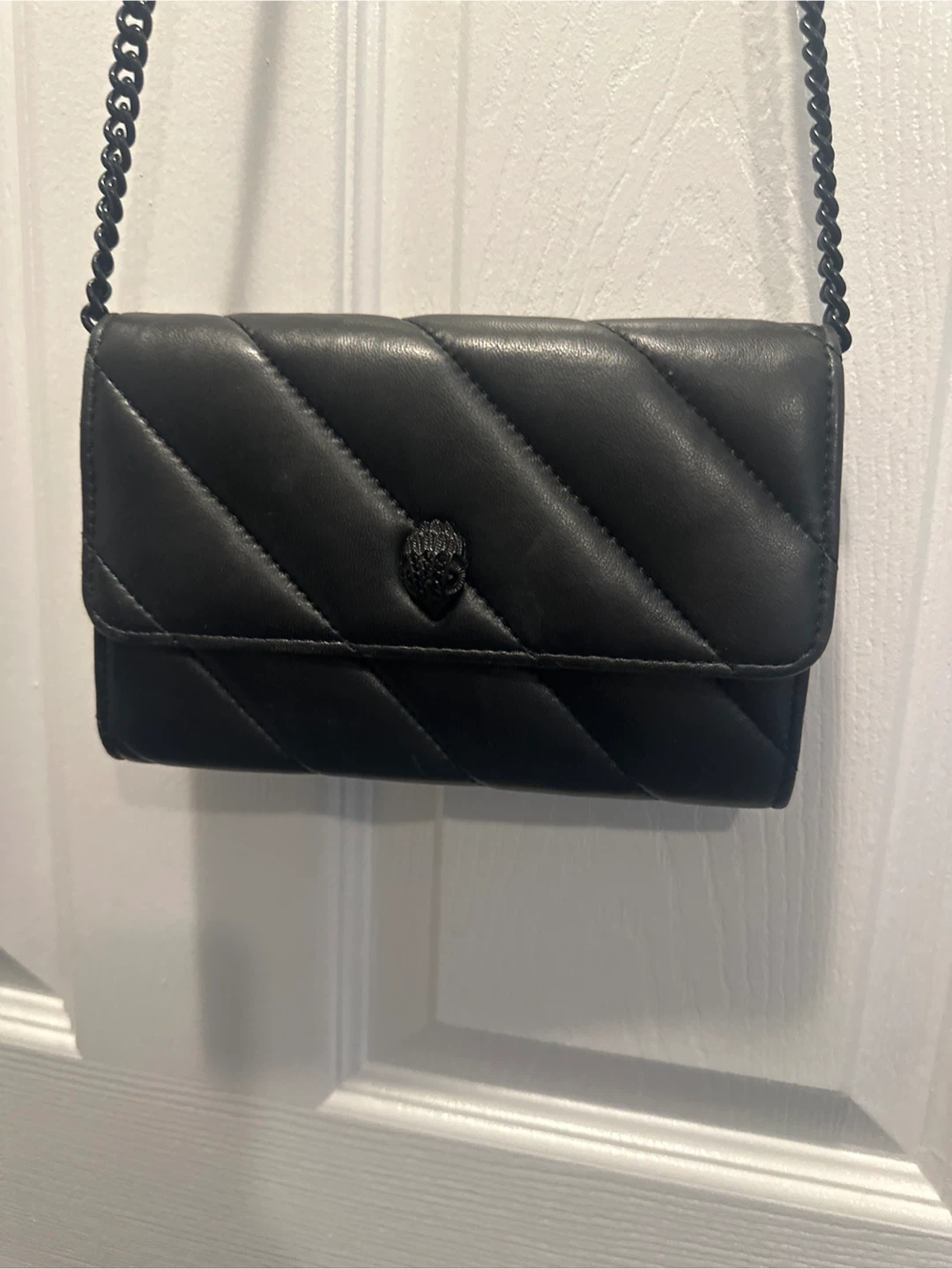 Kurt Geiger Black Quilted Leather Shoulder Bag