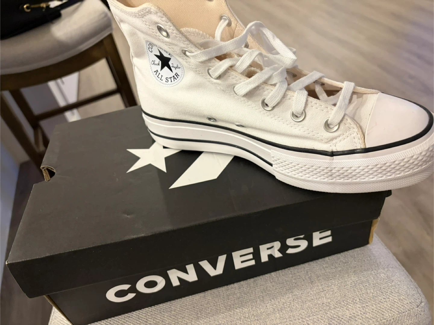 Converse All Star High Top Sneakers - White - Women's Size 6