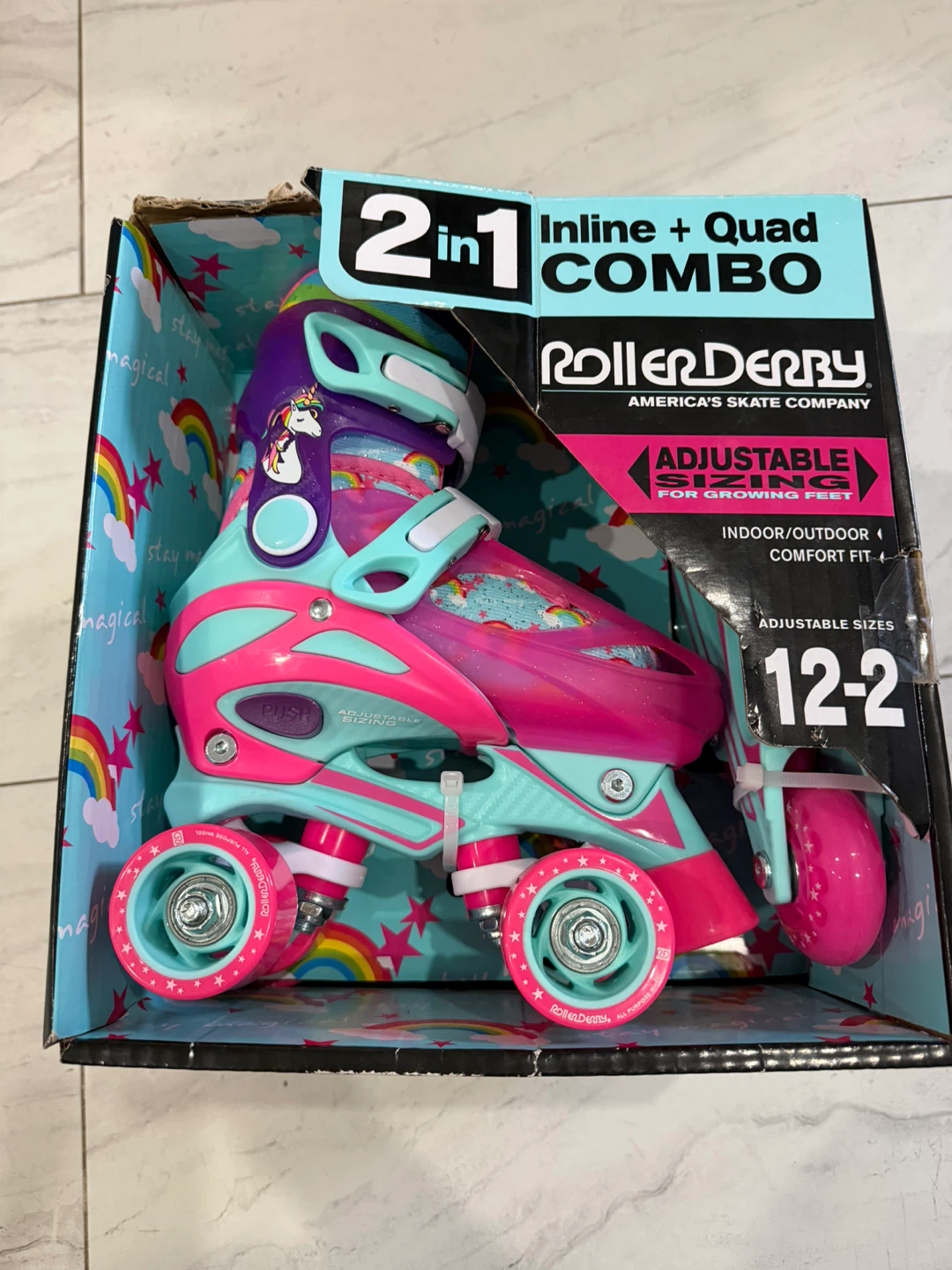 Roller Derby 2-in-1 Inline + Quad Combo Skates