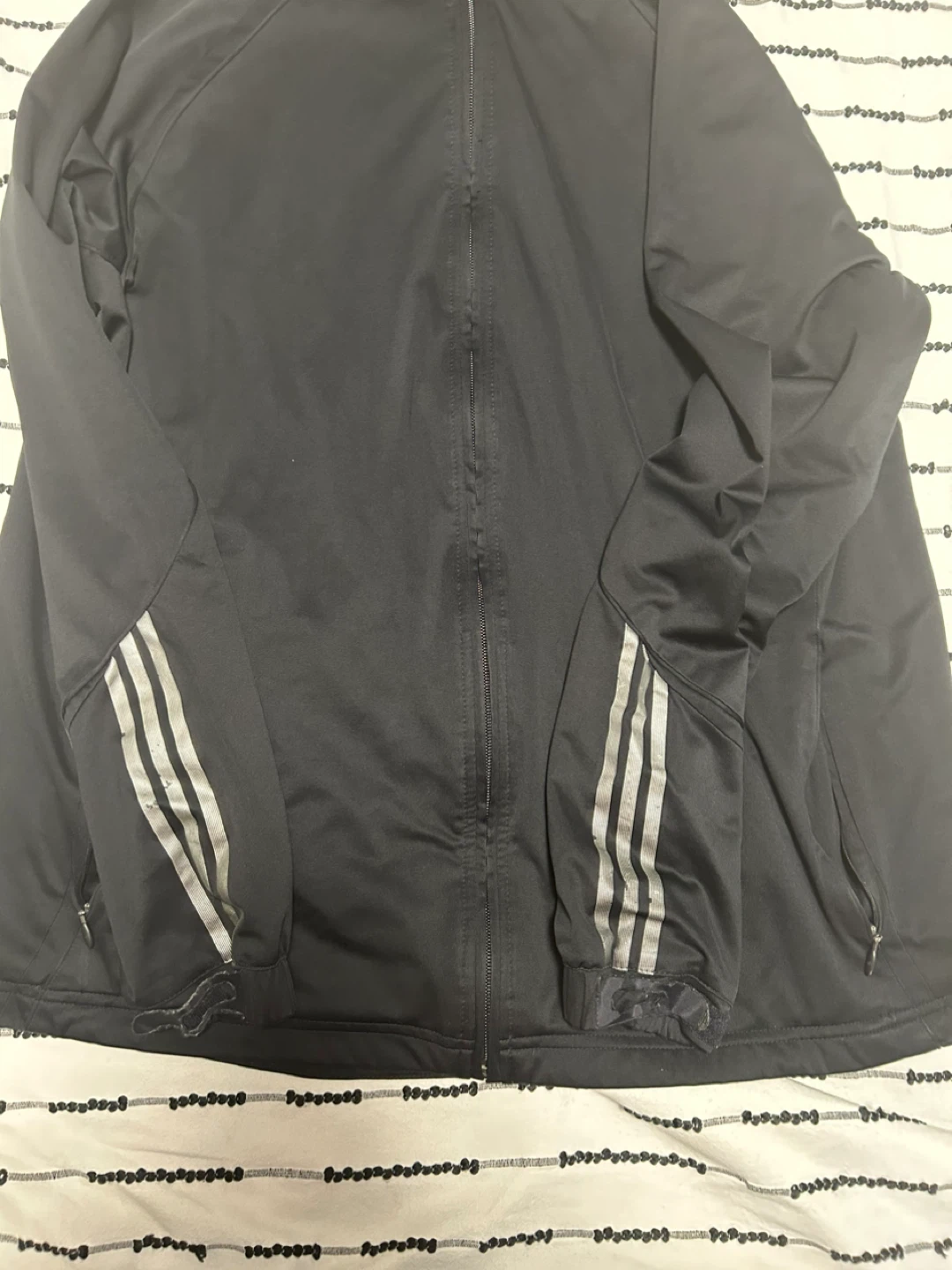 Adidas Black Track Jacket with 3-Stripes