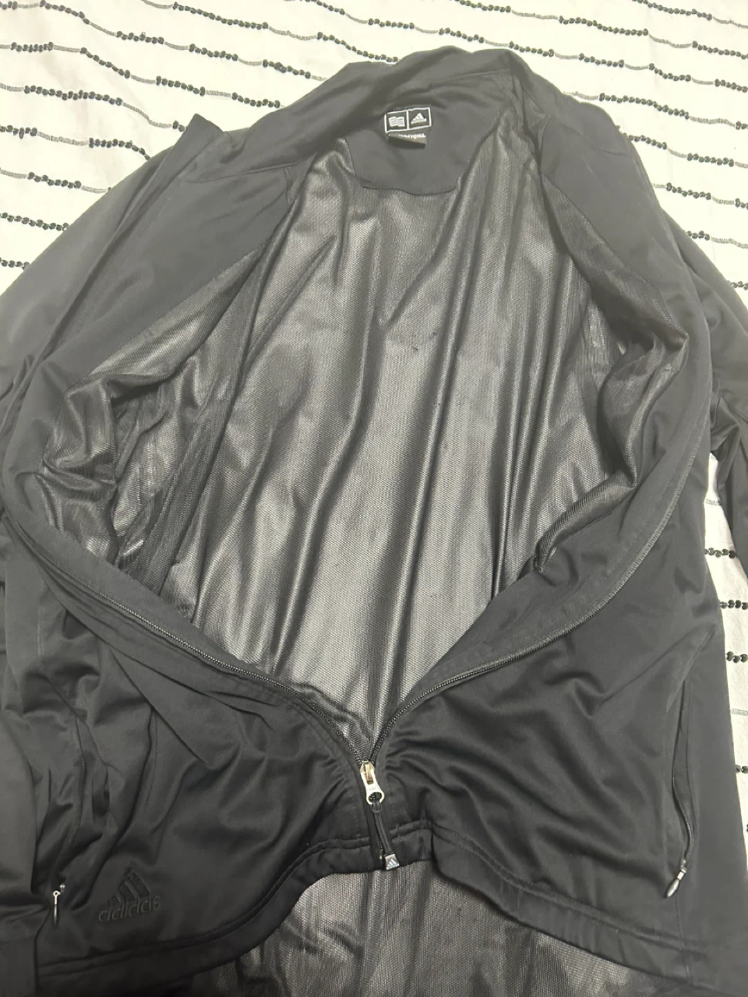 Adidas Black Track Jacket with 3-Stripes - photo 3