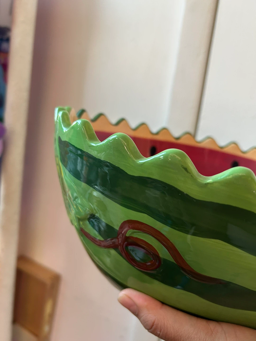 Nantucket home watermelon bowl oval - photo 3