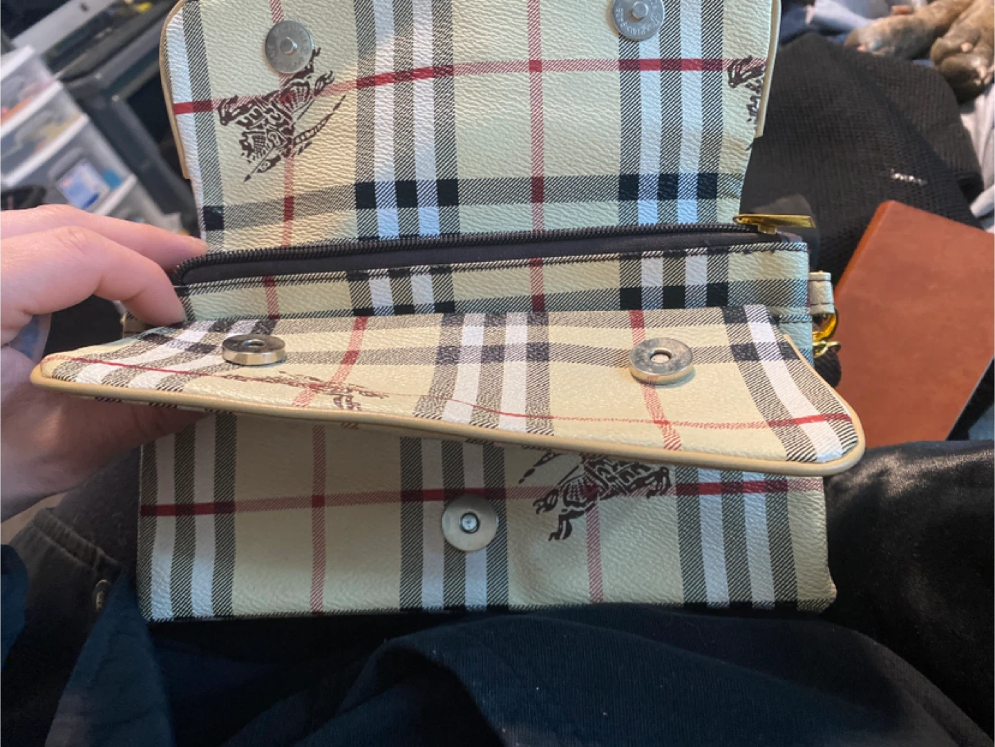 Burberry Haymarket Check Clutch Wallet - photo 4