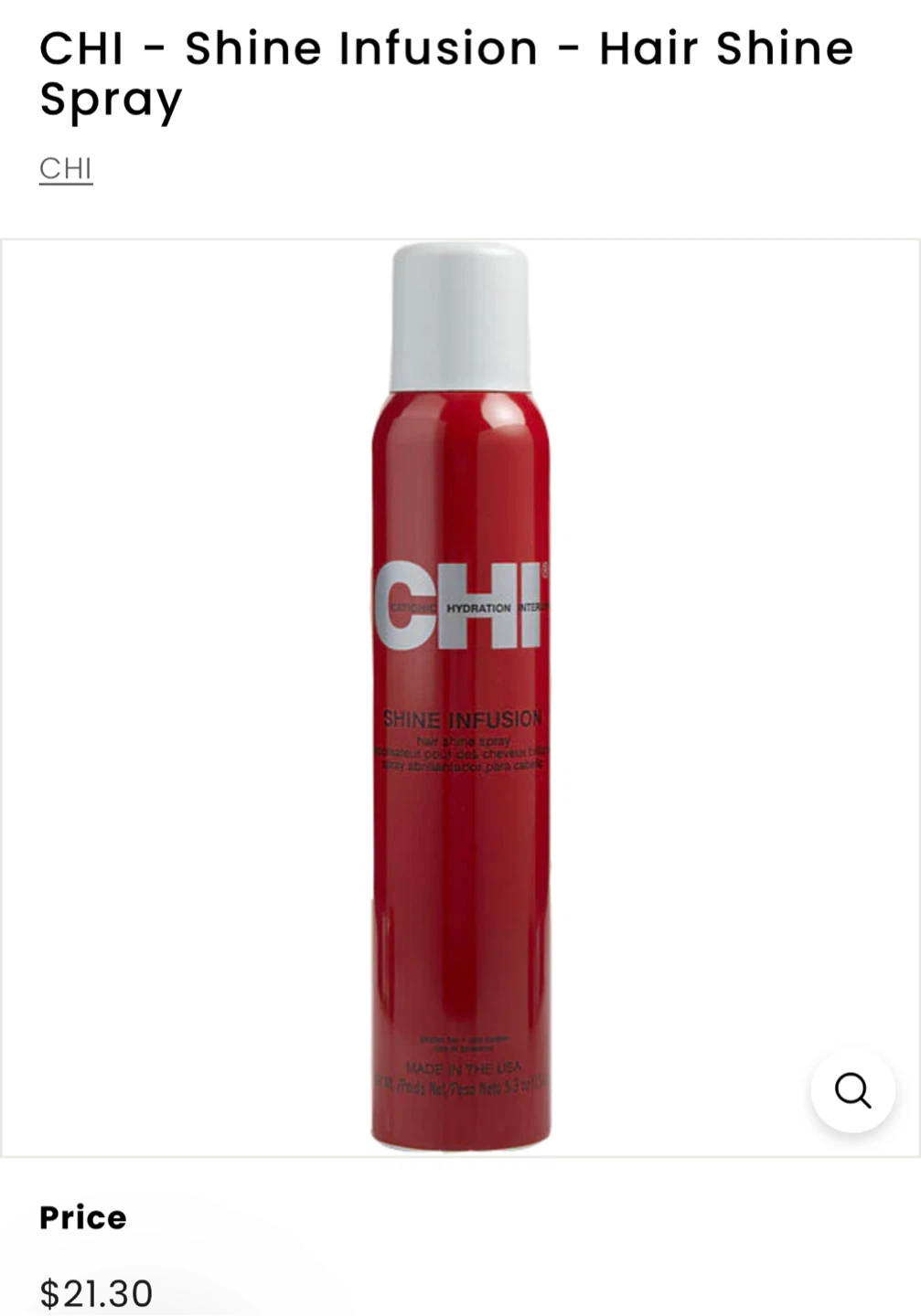CHI Shine Infusion Hair Shine Spray - 5.3 oz - photo 2