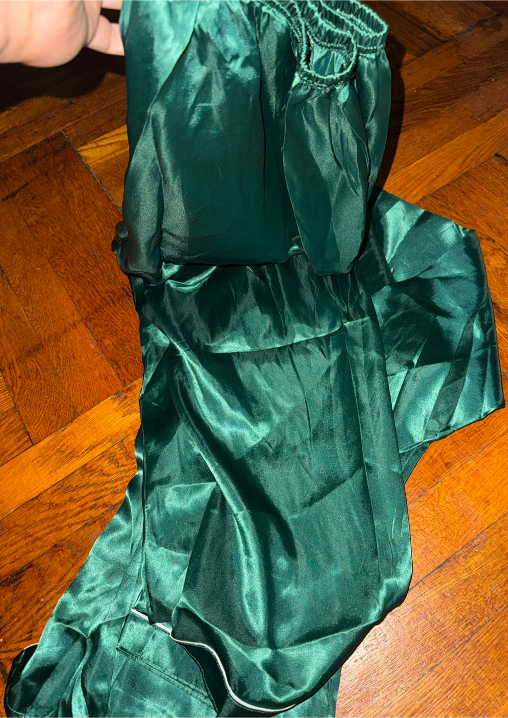 Green Satin Pajama Set by Chase New Design - photo 4