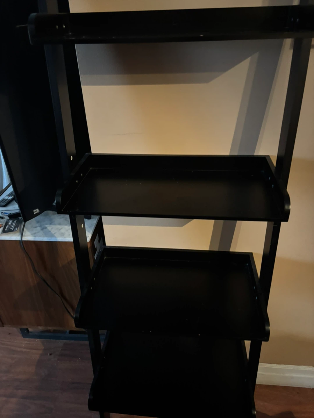 Black 4-Tier Ladder Shelf - photo 3