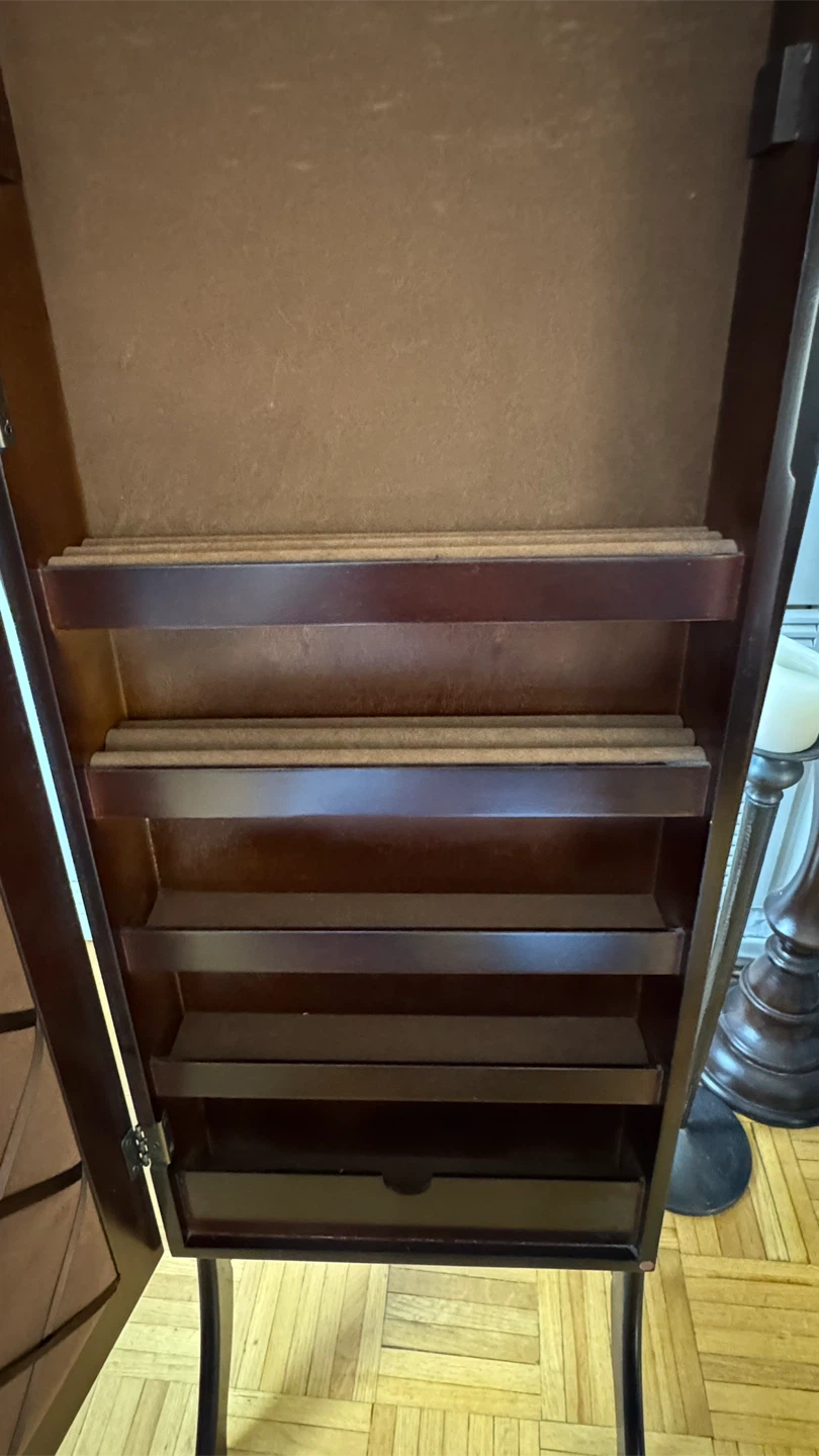 Standing Jewellery Armoire with Mirror - photo 5