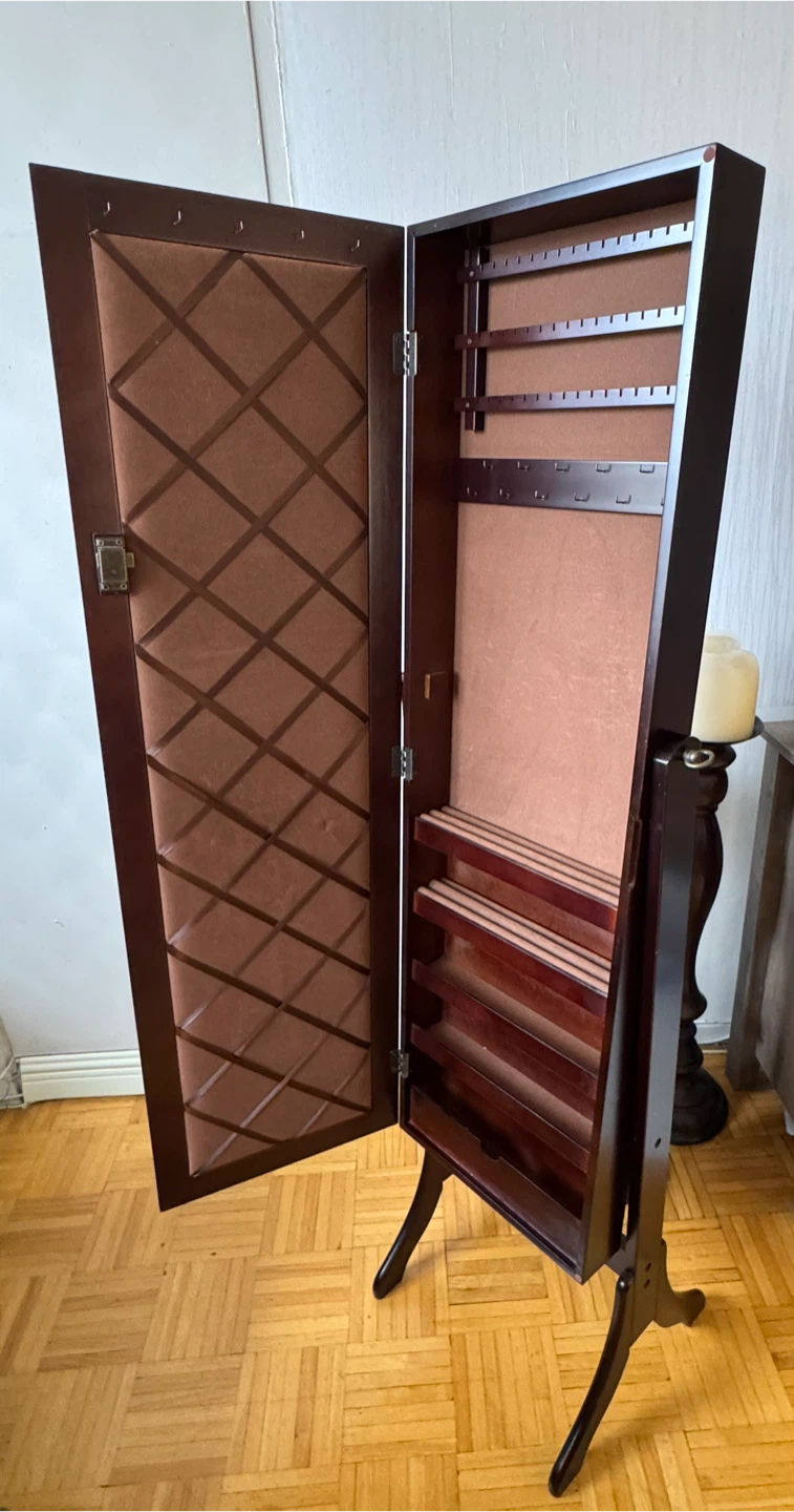 Standing Jewellery Armoire with Mirror - photo 2