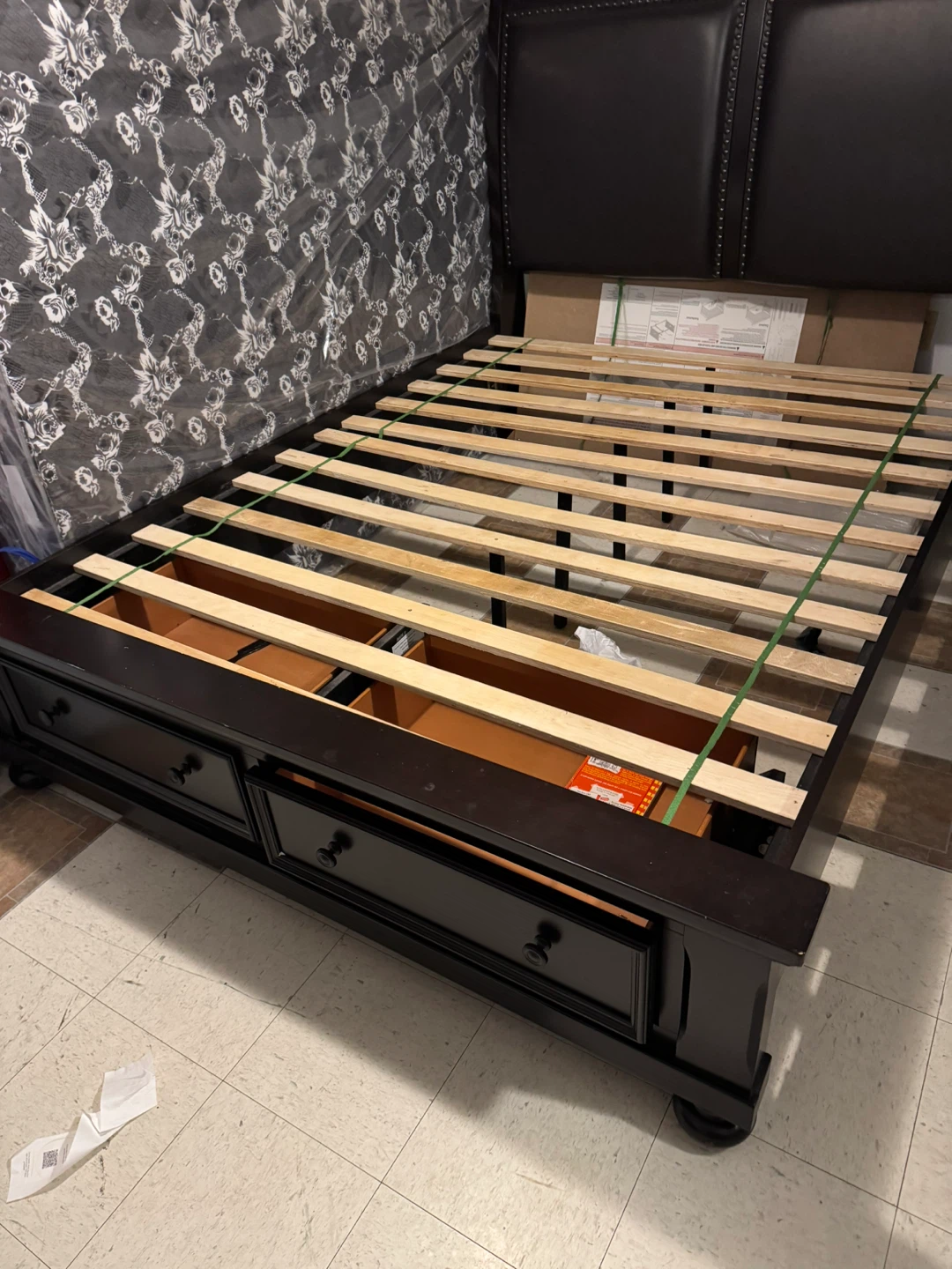 Dark Brown Dresser with Queen Bed - photo 4