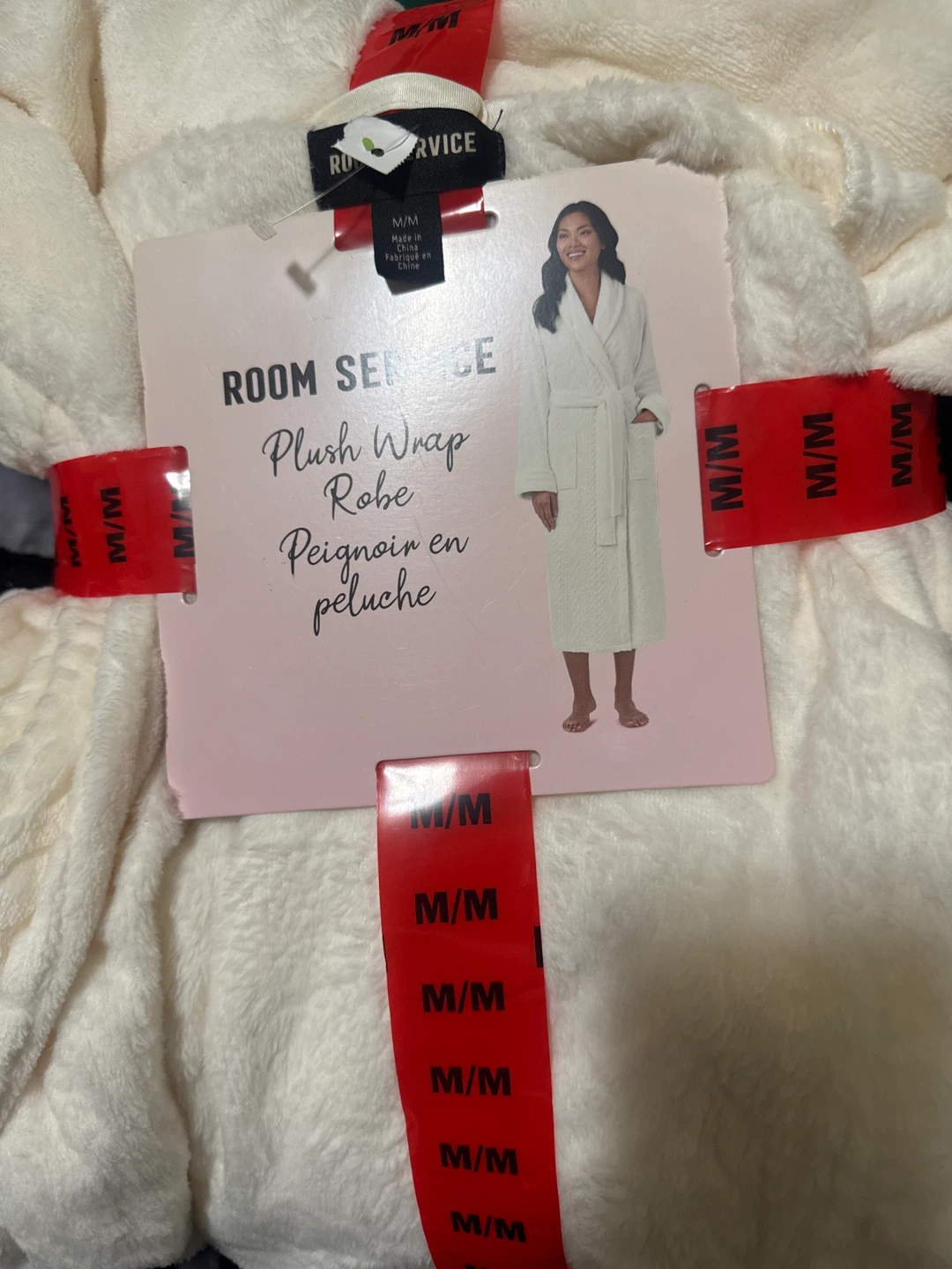 Room Service Plush Wrap Robe M/M Cream - photo 2