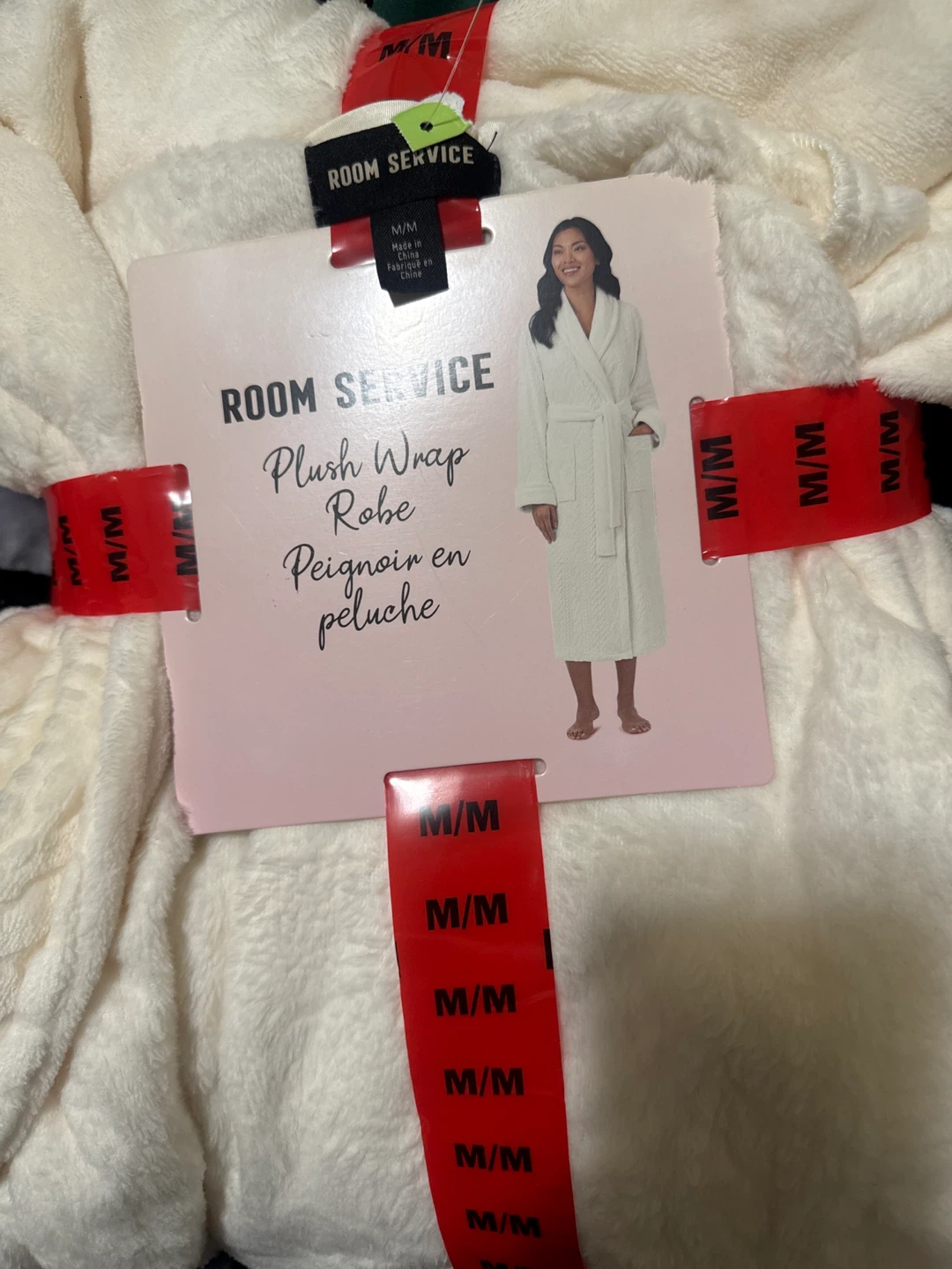 Room Service Plush Wrap Robe M/M Cream