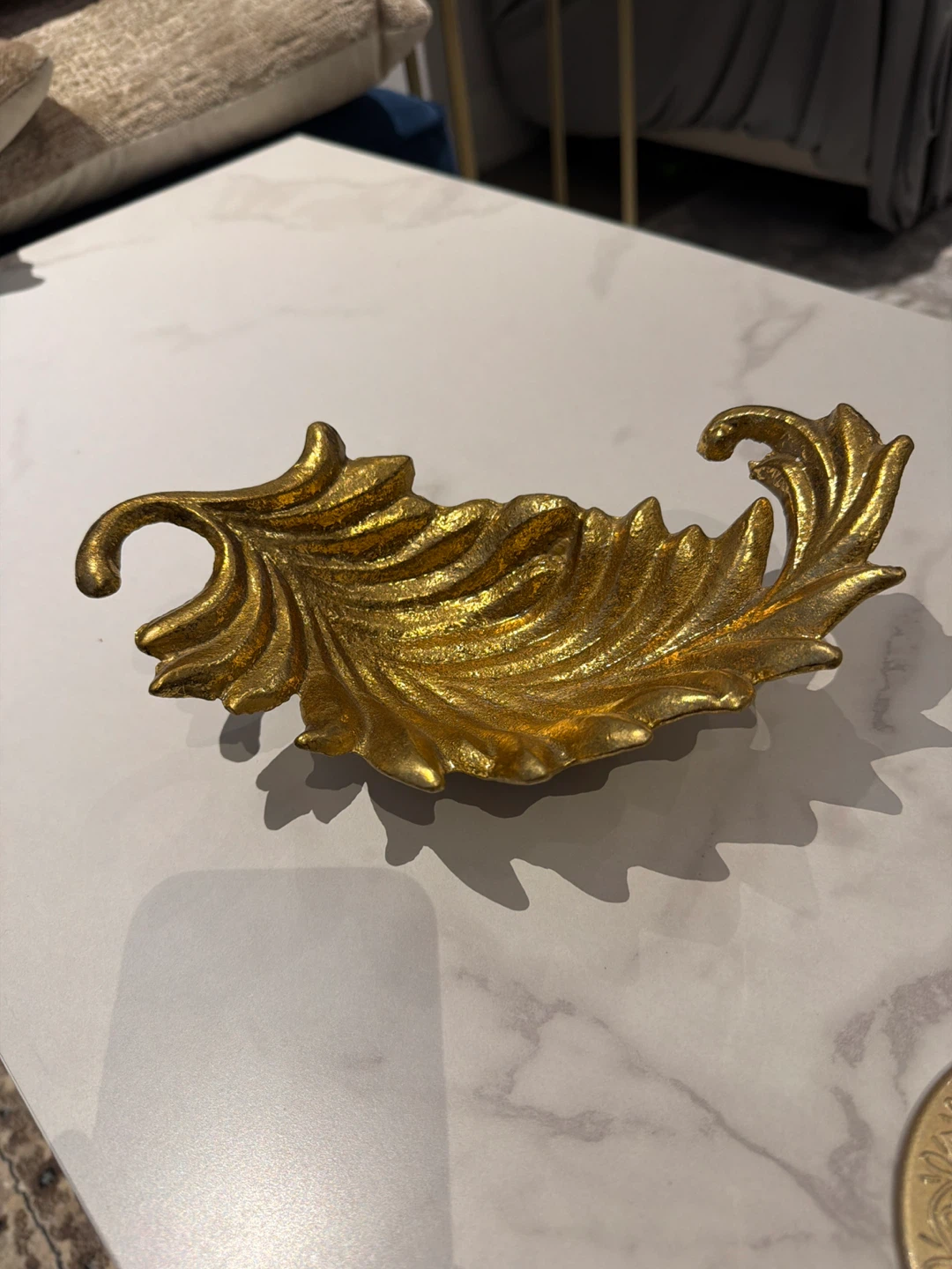 Ornate Gold Leaf Decorative Tray