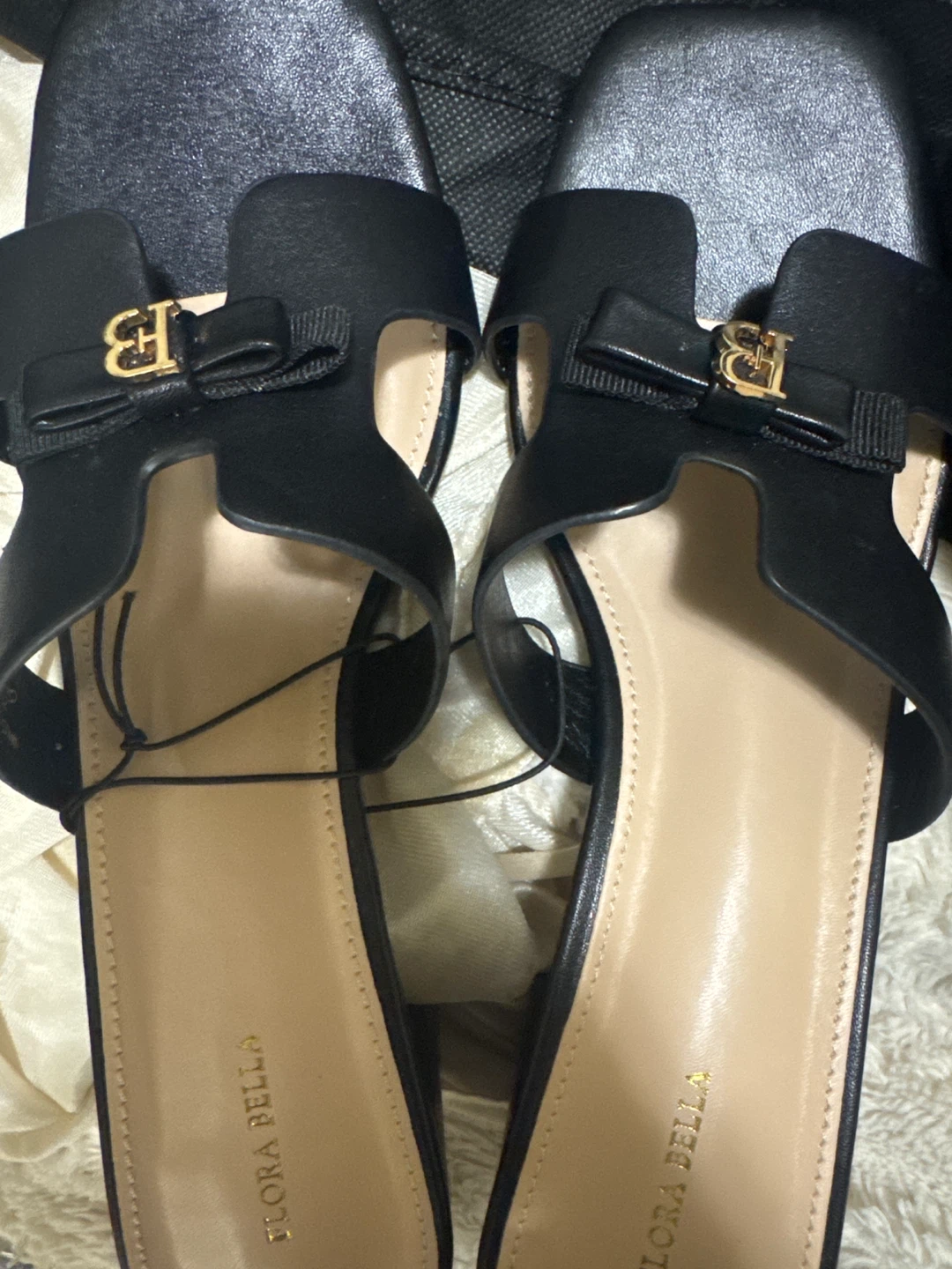 Flora Bella Black Bow Detail Mules - Size M/M - photo 4