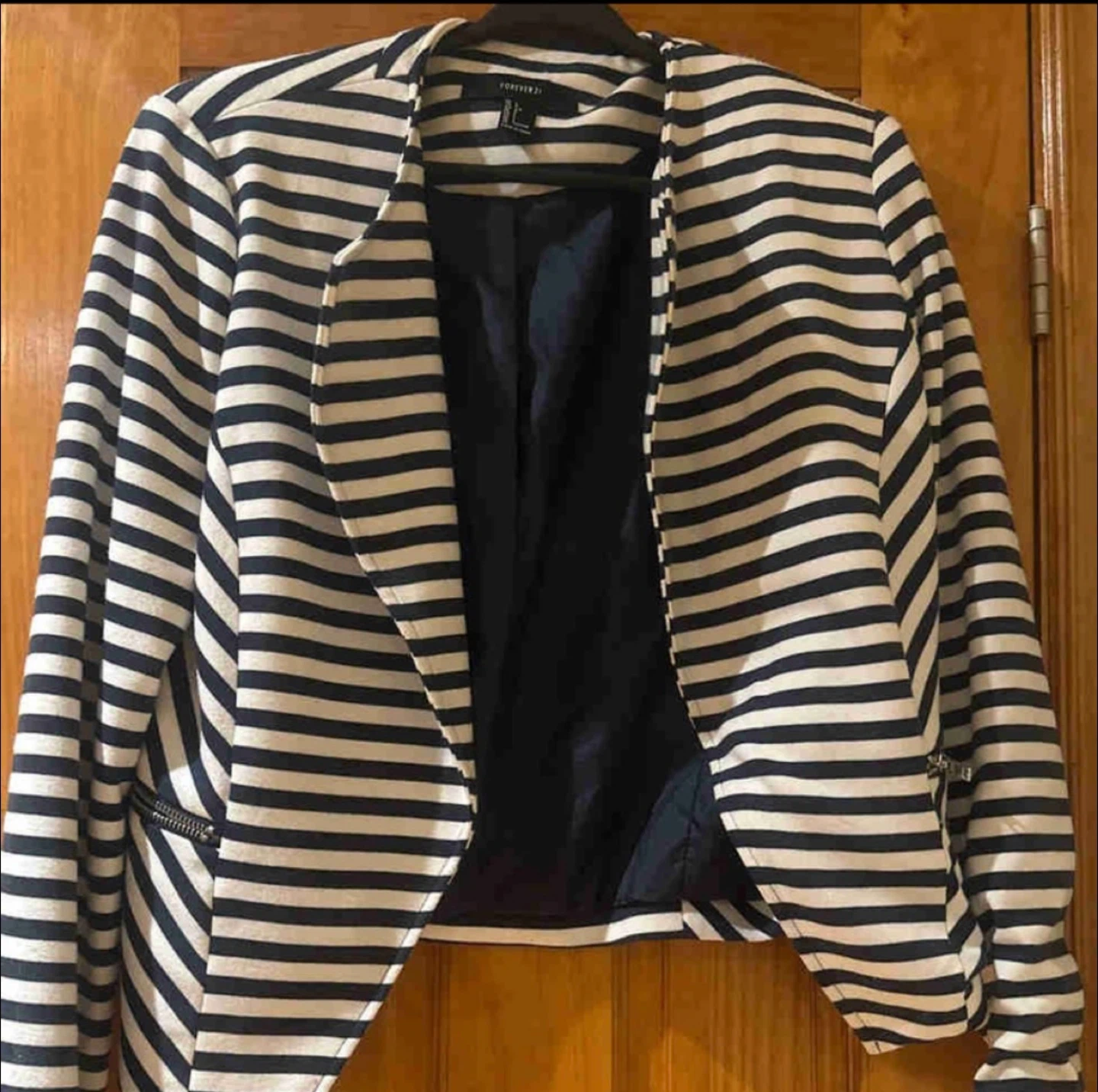 Casual Striped Blazer