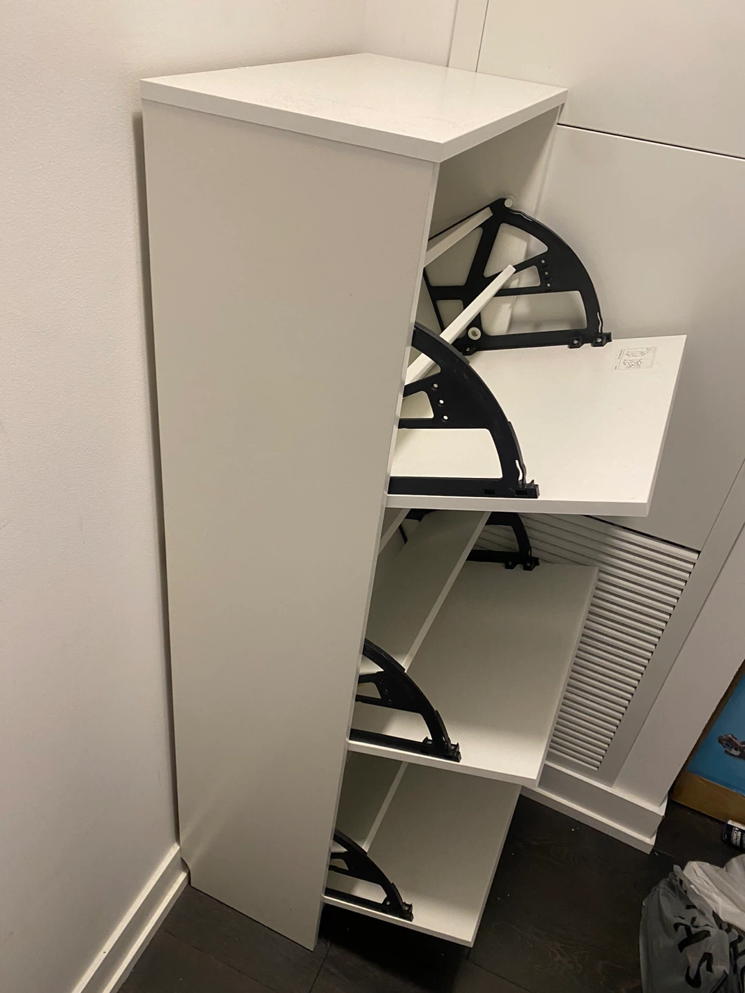 Ikea White 3-Tier Shoe Cabinet - photo 2