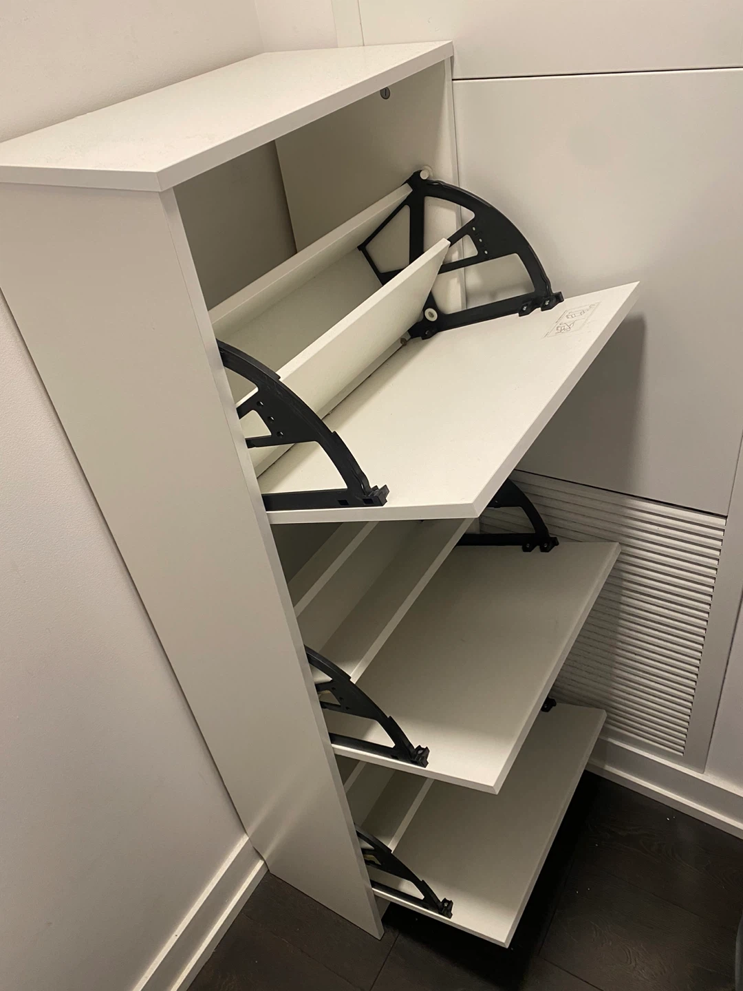 Ikea White 3-Tier Shoe Cabinet