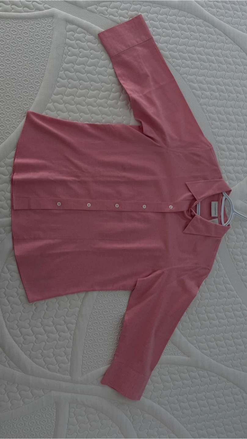 Liz Claiborne Pink Textured Button-Up Shirt