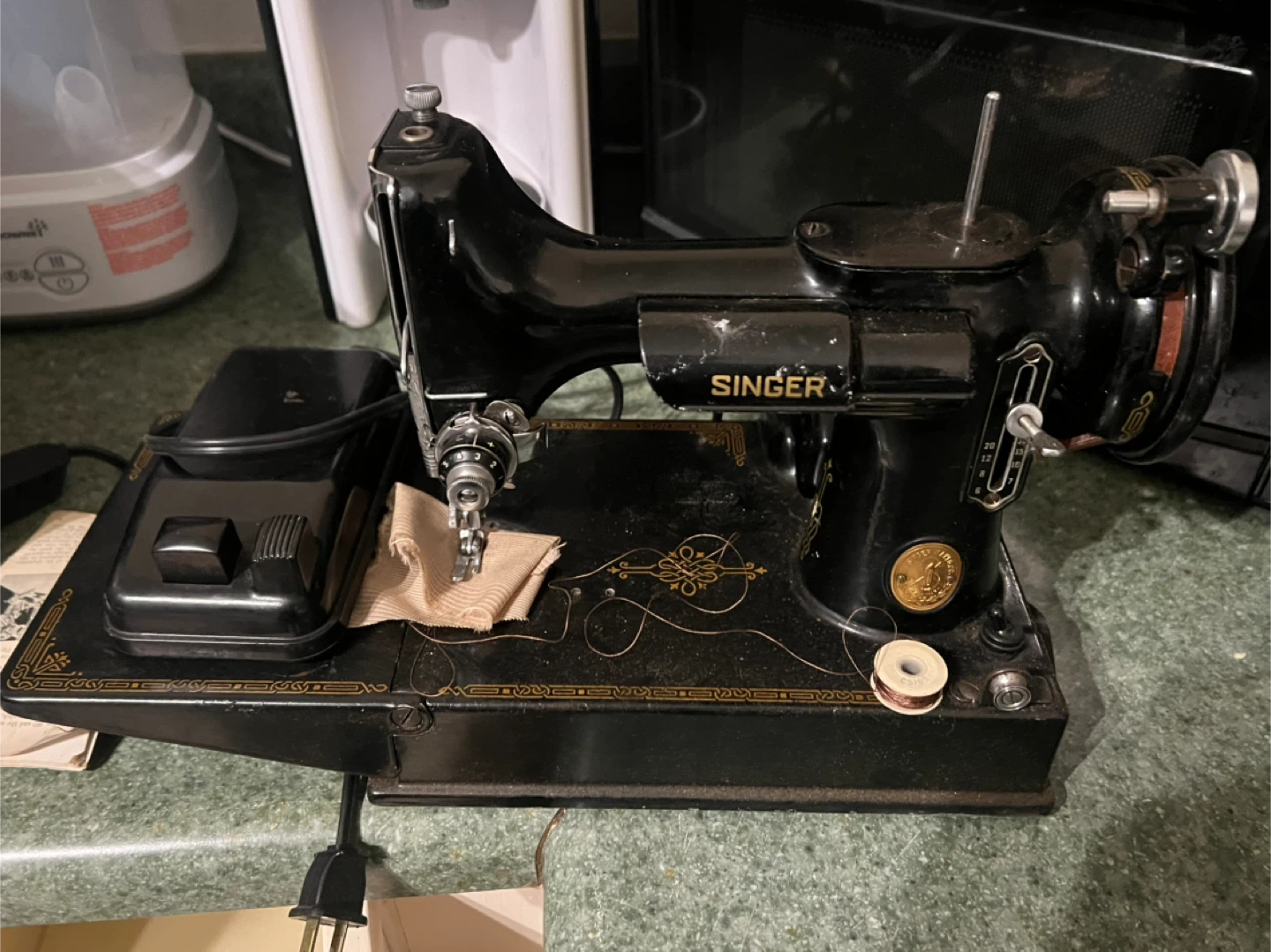 Vintage Black Singer Sewing Machine