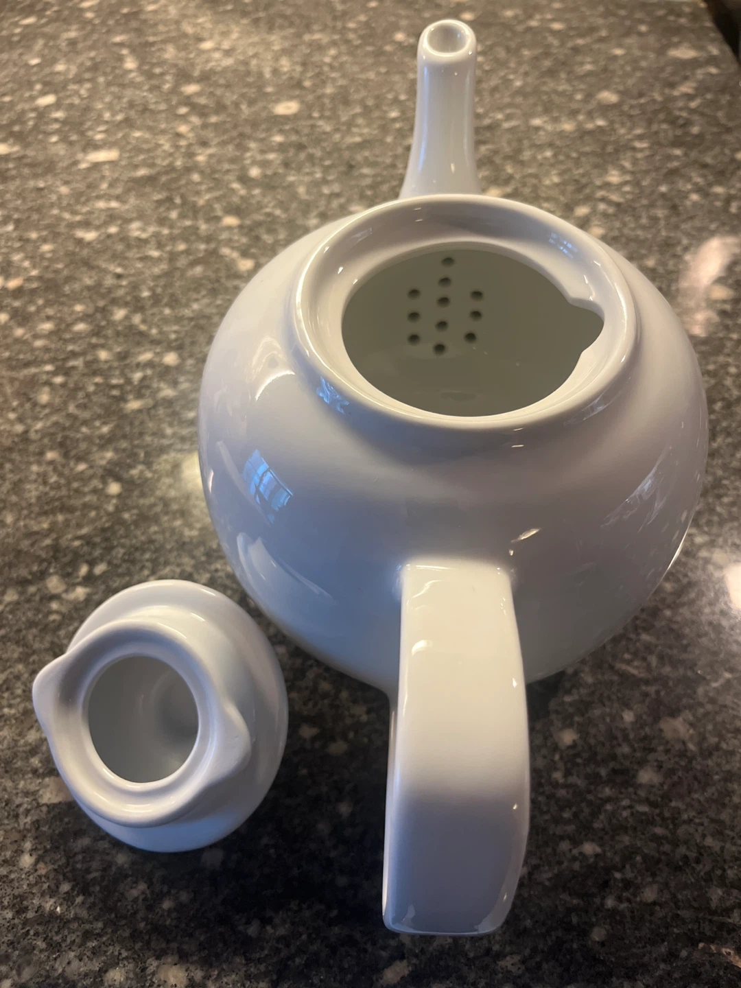 White Teapot and Creamer Set with Marble Coasters - photo 2