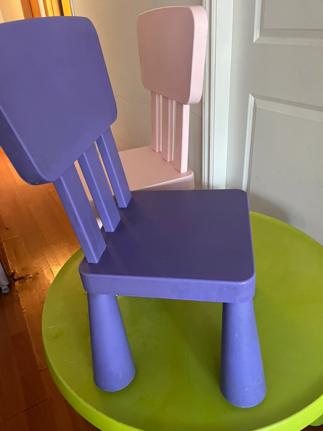 IKEA Mammut Children's Chairs (Pink and Purple) - photo 2