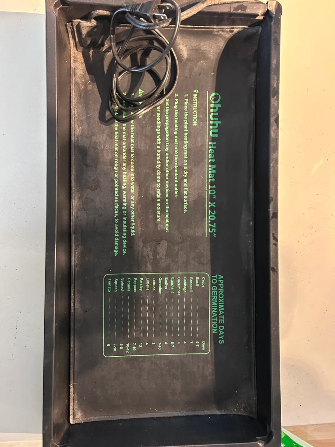 Ohuhu Heat Mat 10" X 20.75" for Seedling Germination